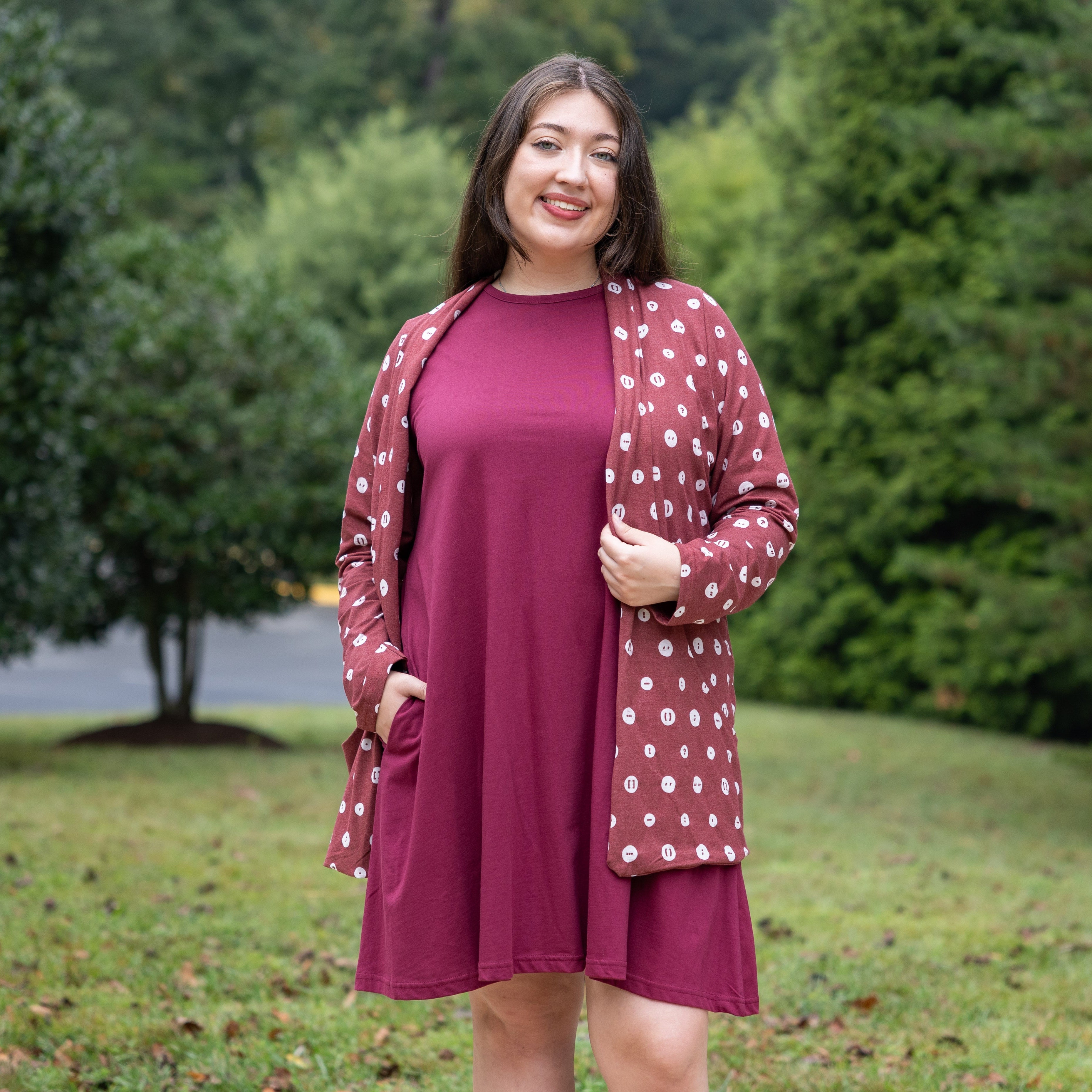 Burgundy Long Tunic Svaha USA - Main Image
