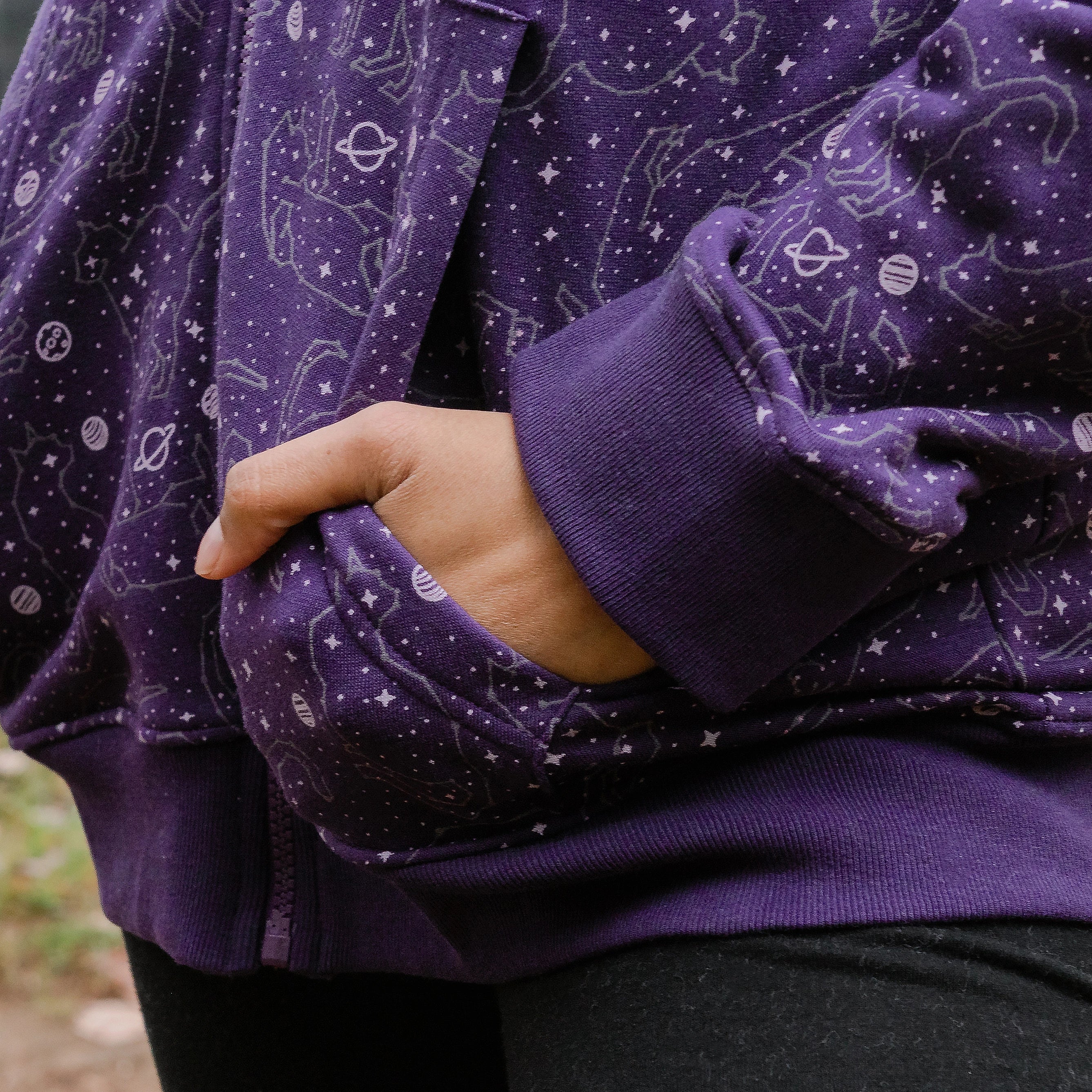 Cats Constellations Glow-in-the-Dark Unisex Adults Hoodie