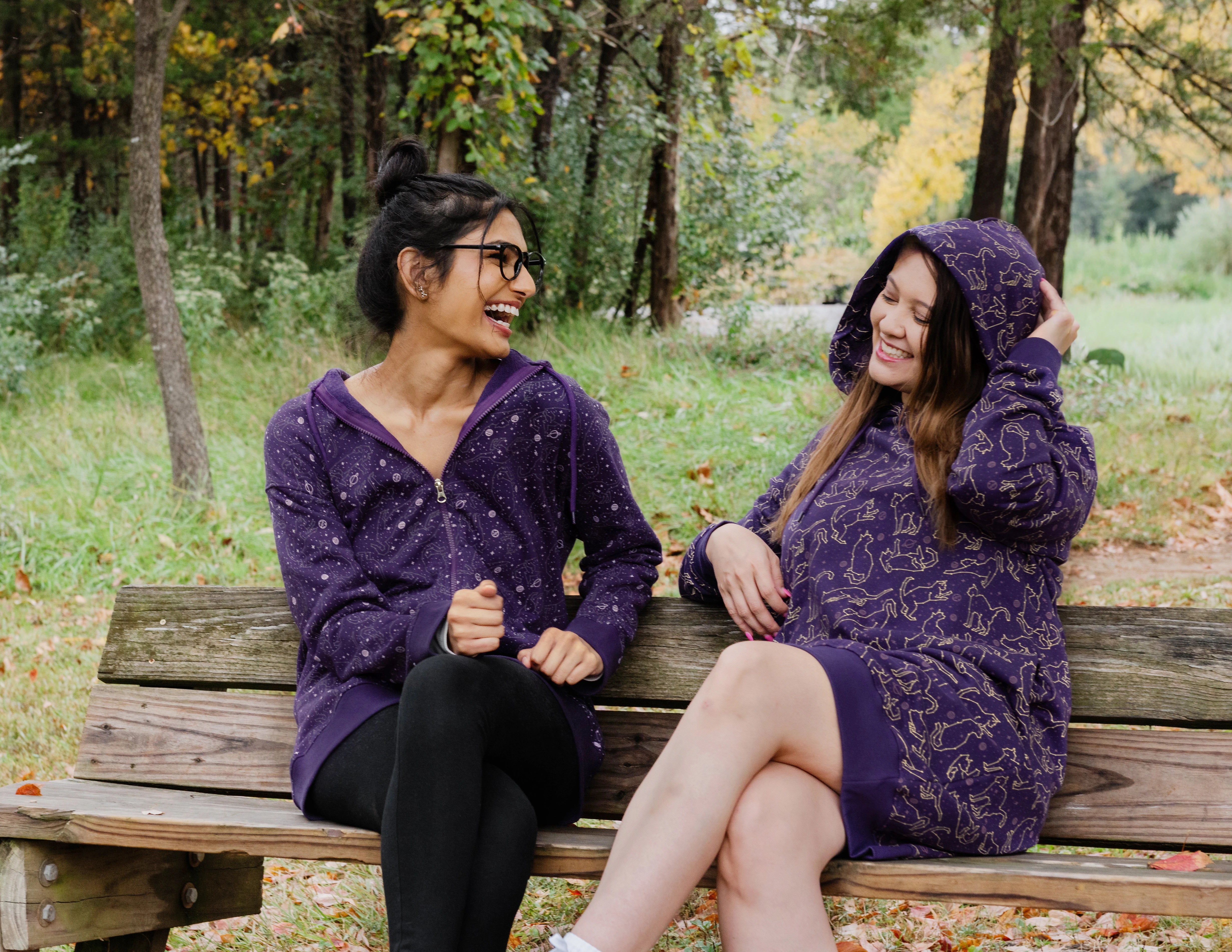 Cats Constellations Glow-in-the-Dark Unisex Adults Hoodie