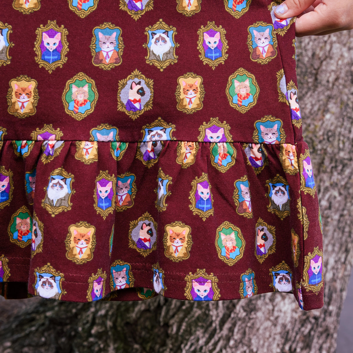 Cat Portraits Kids Dress with Pockets