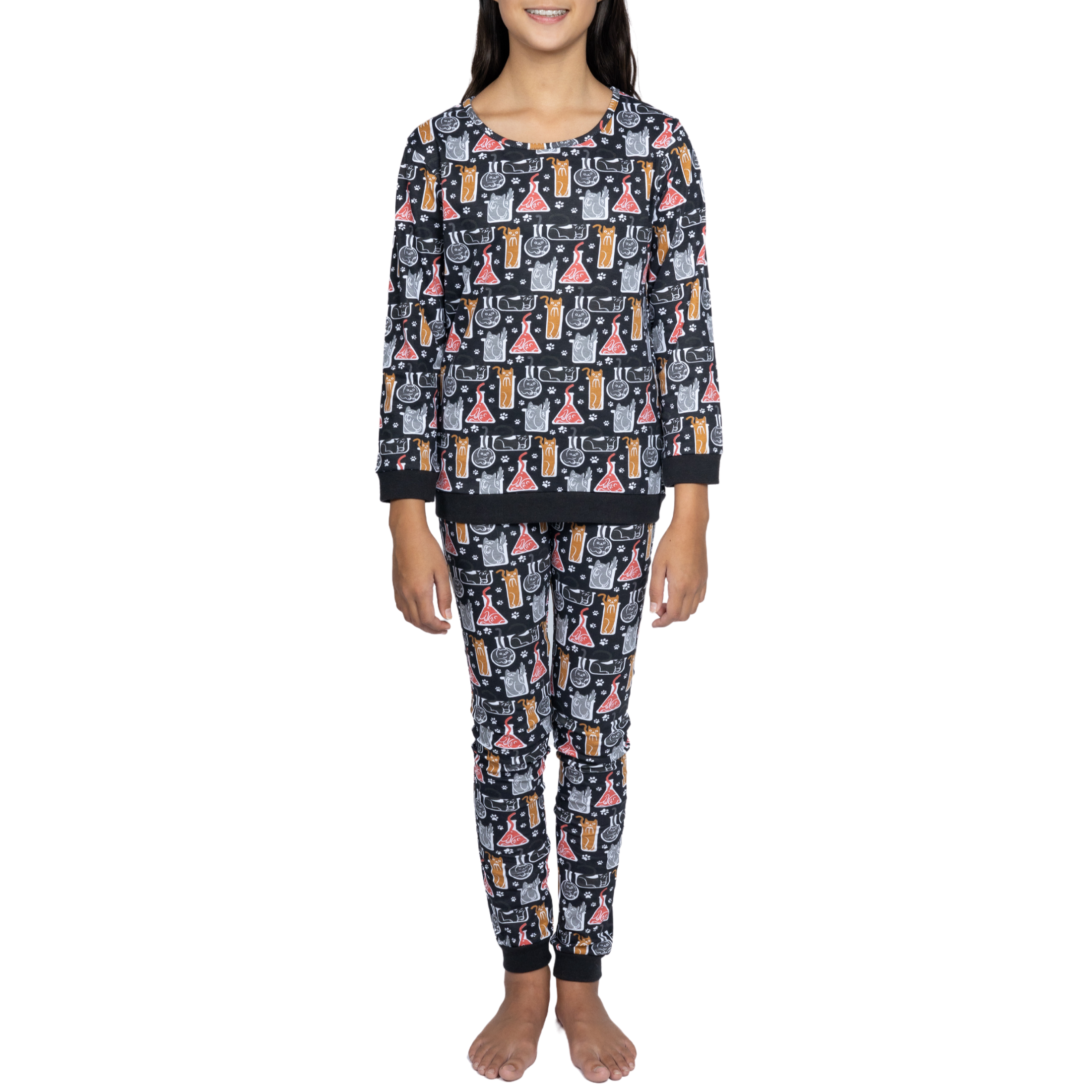 Cats Are Liquid Kids Pajamas Set