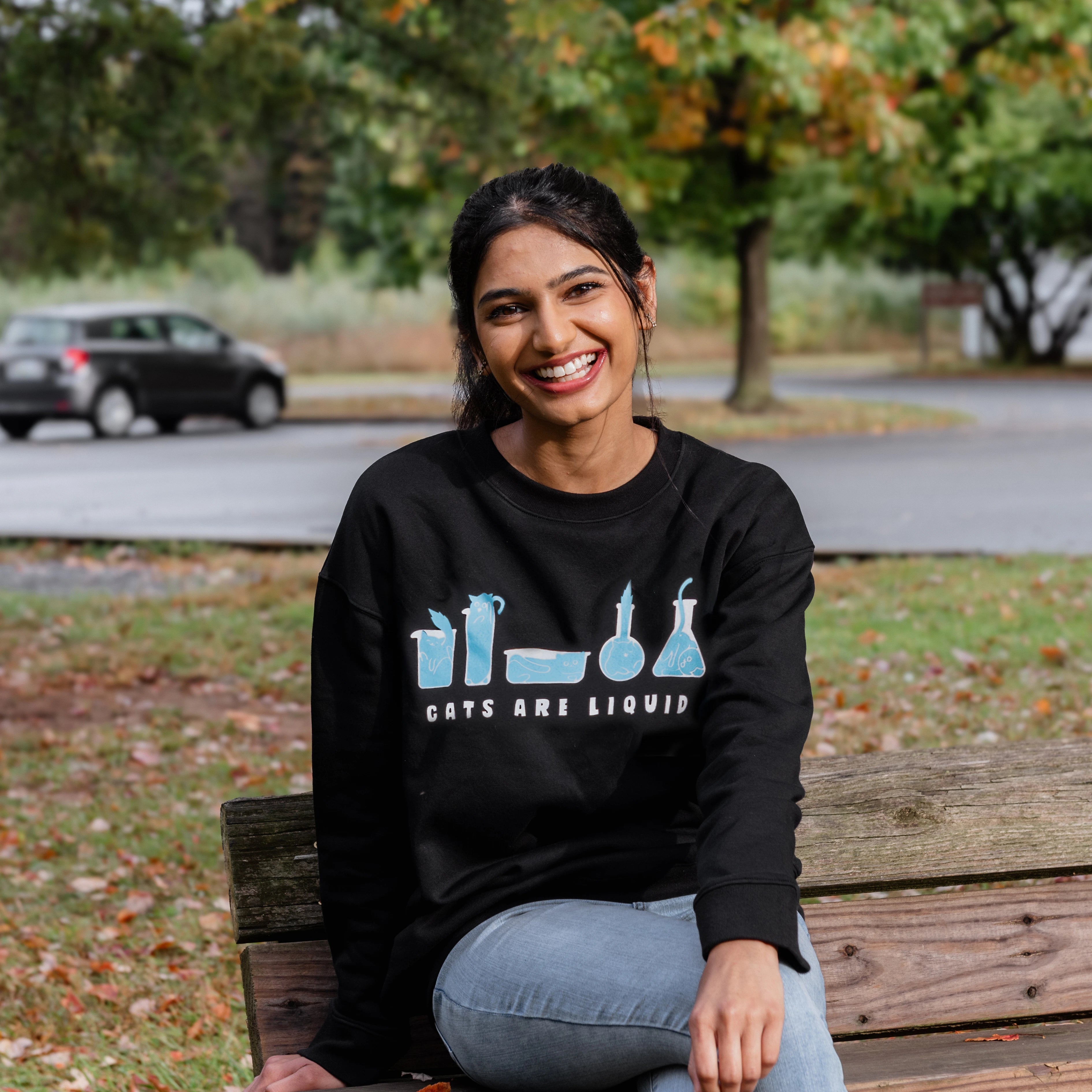 Cats Are Liquid Adults Sweatshirt