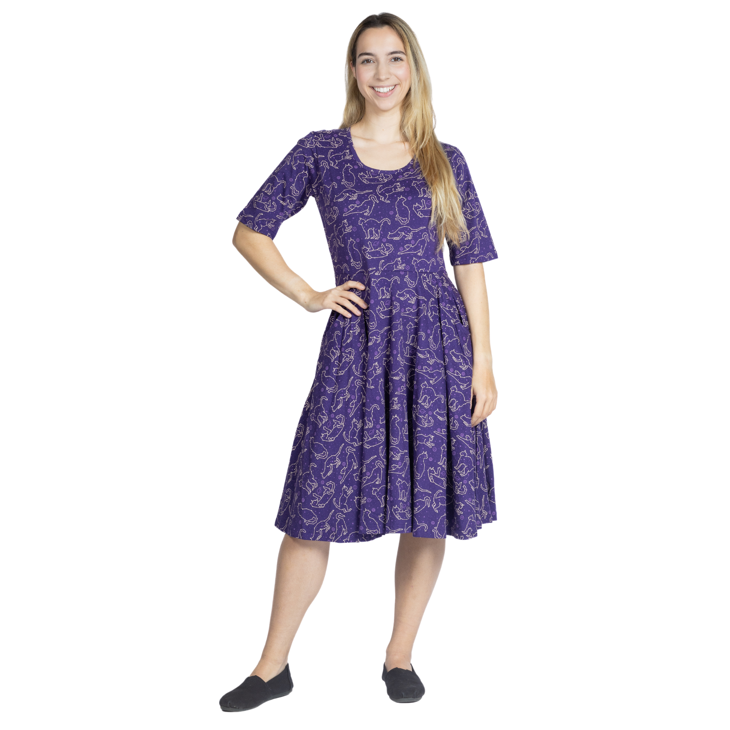 Cats Constellations Glow-in-the-Dark Twirl Dress