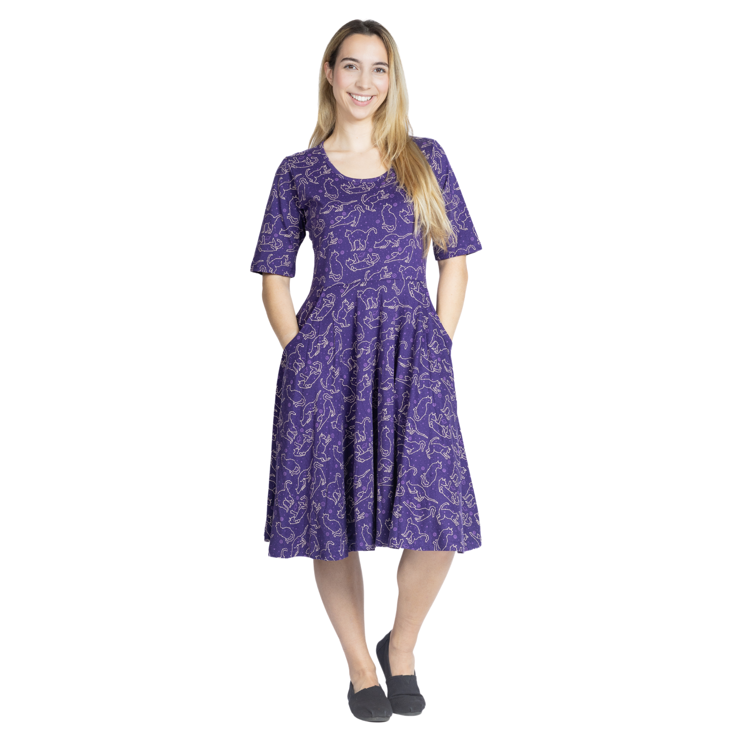 Cats Constellations Glow-in-the-Dark Twirl Dress