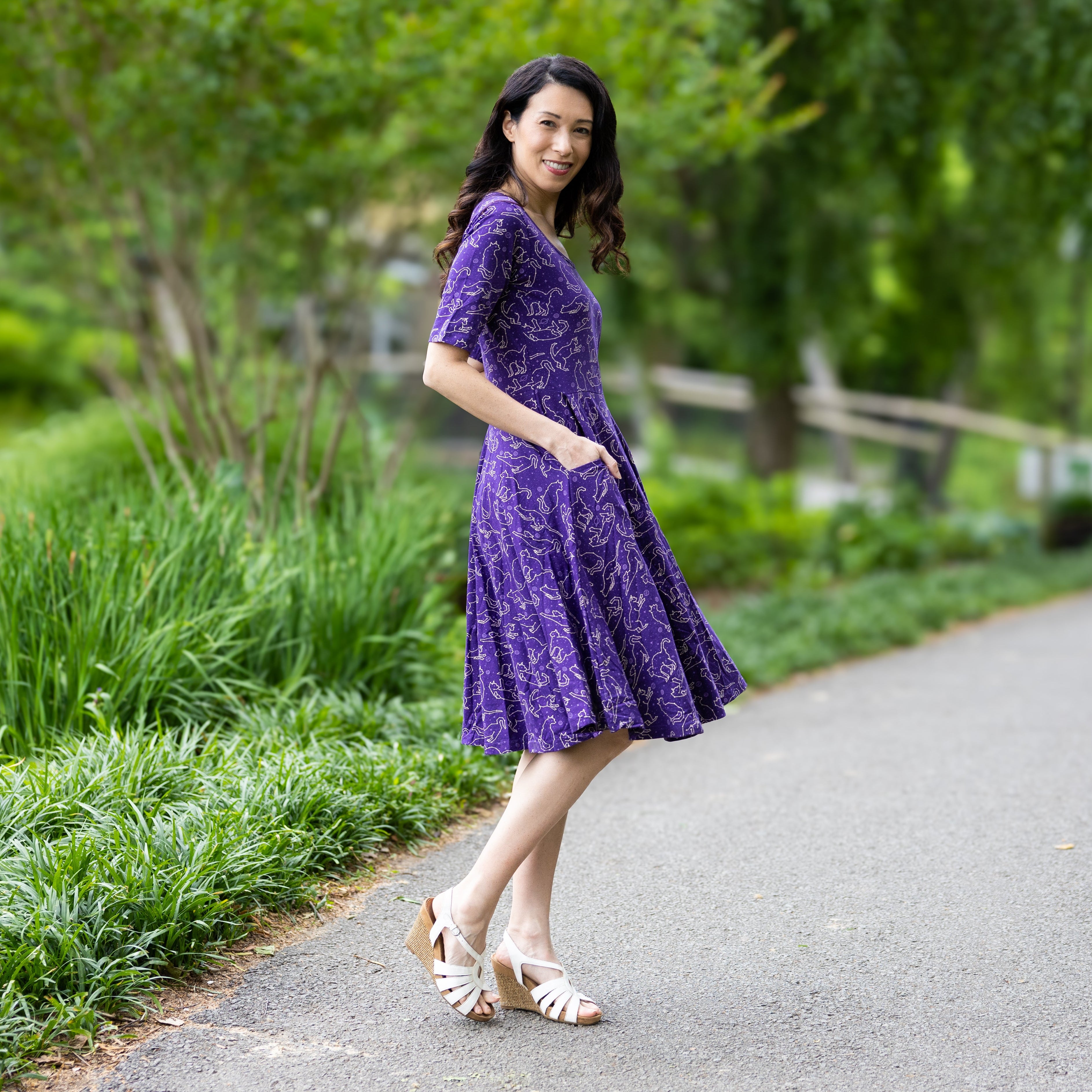 Cats Constellations Glow-in-the-Dark Twirl Dress