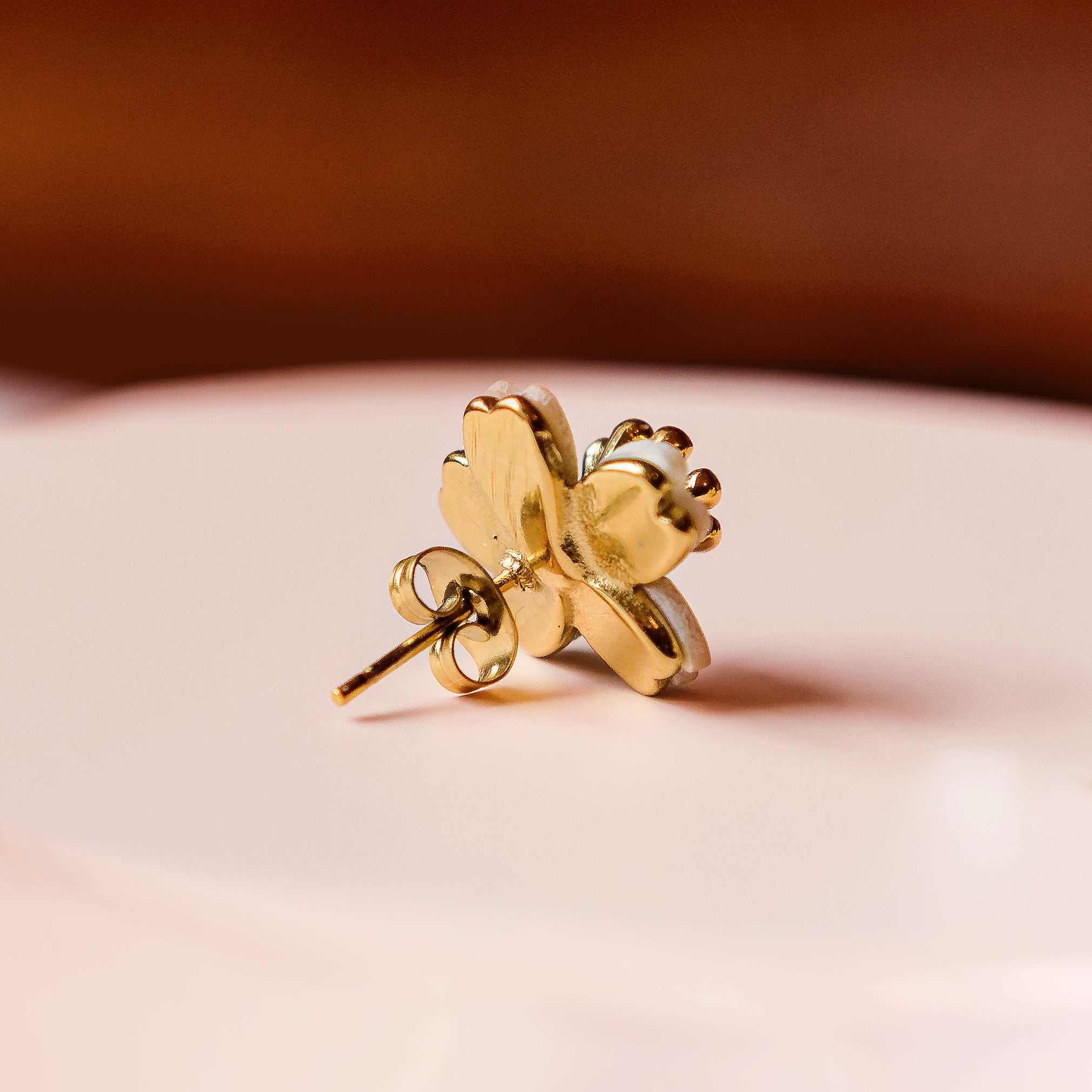 Cherry Blossoms Stainless Steel Earrings