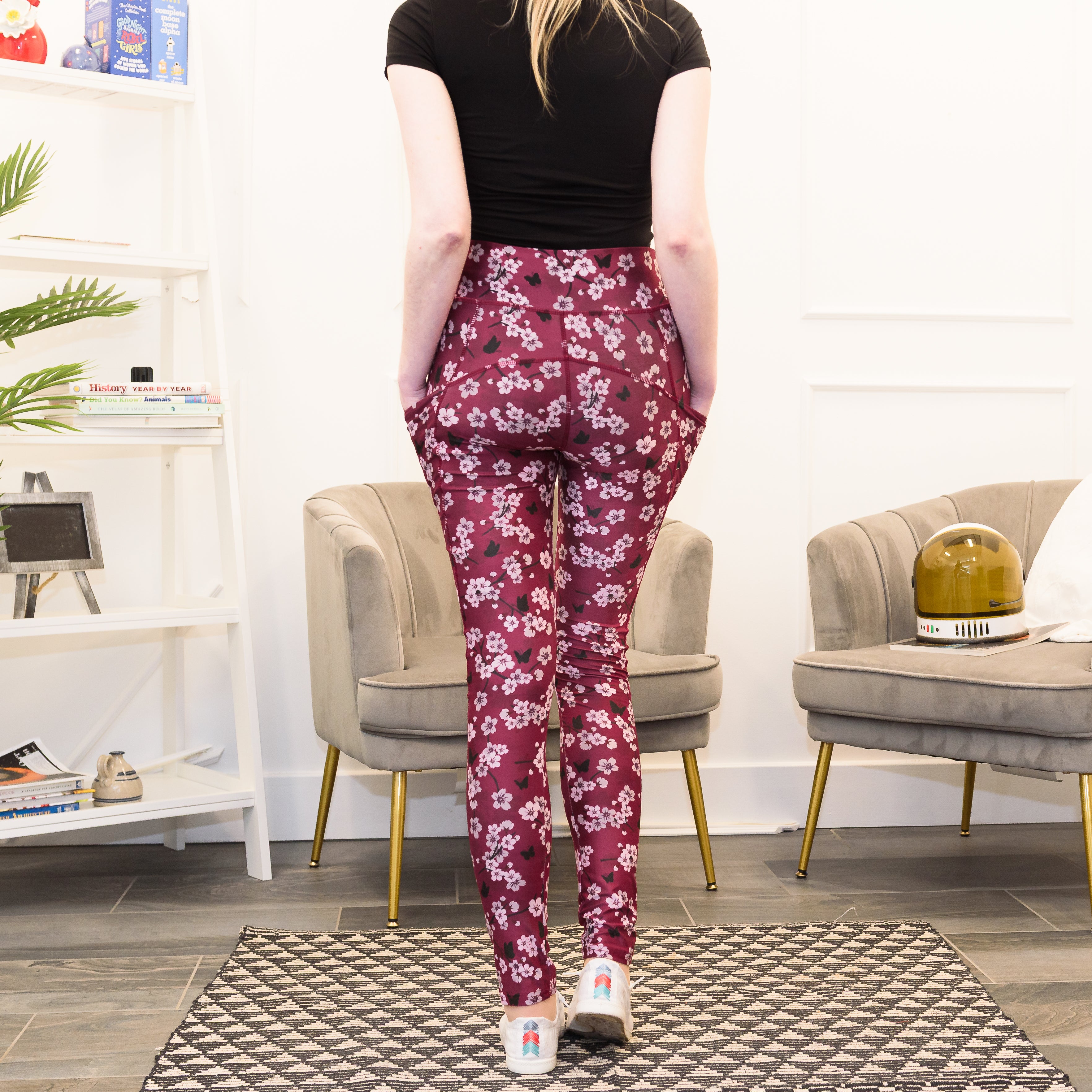 Cherry Blossoms Adults Leggings with Pockets