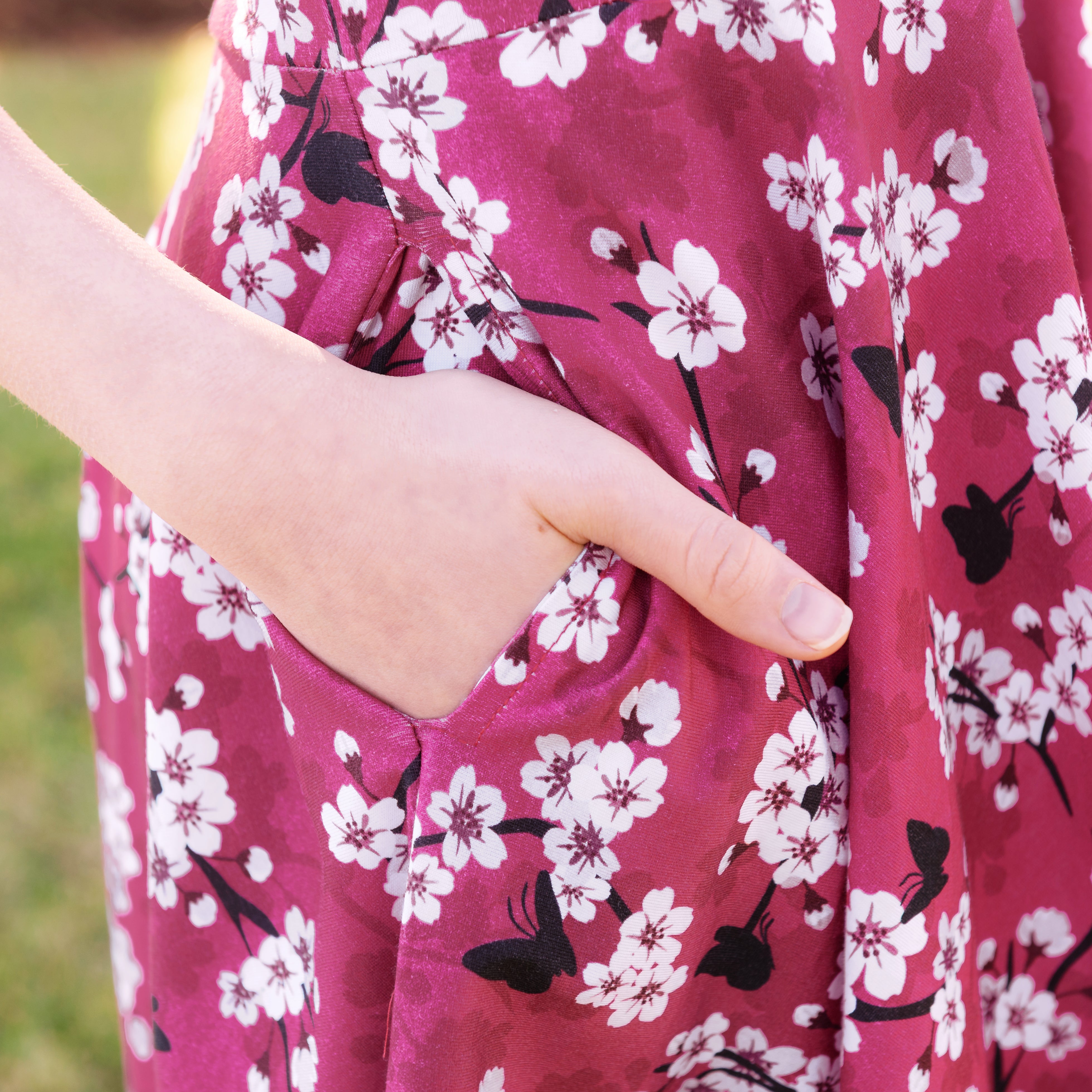 Cherry Blossoms Kids Twirl Dress