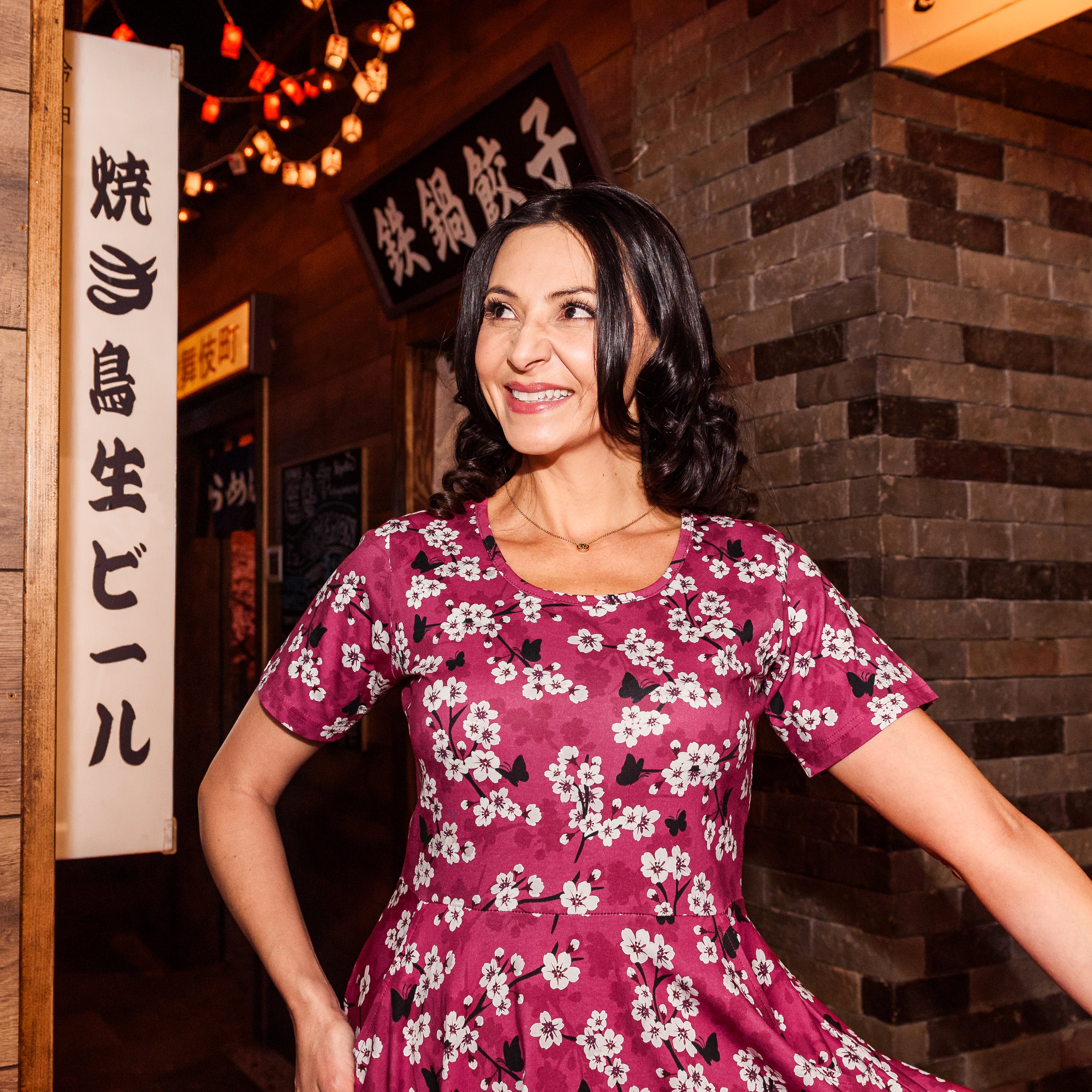 Cherry Blossoms Twirl Dress