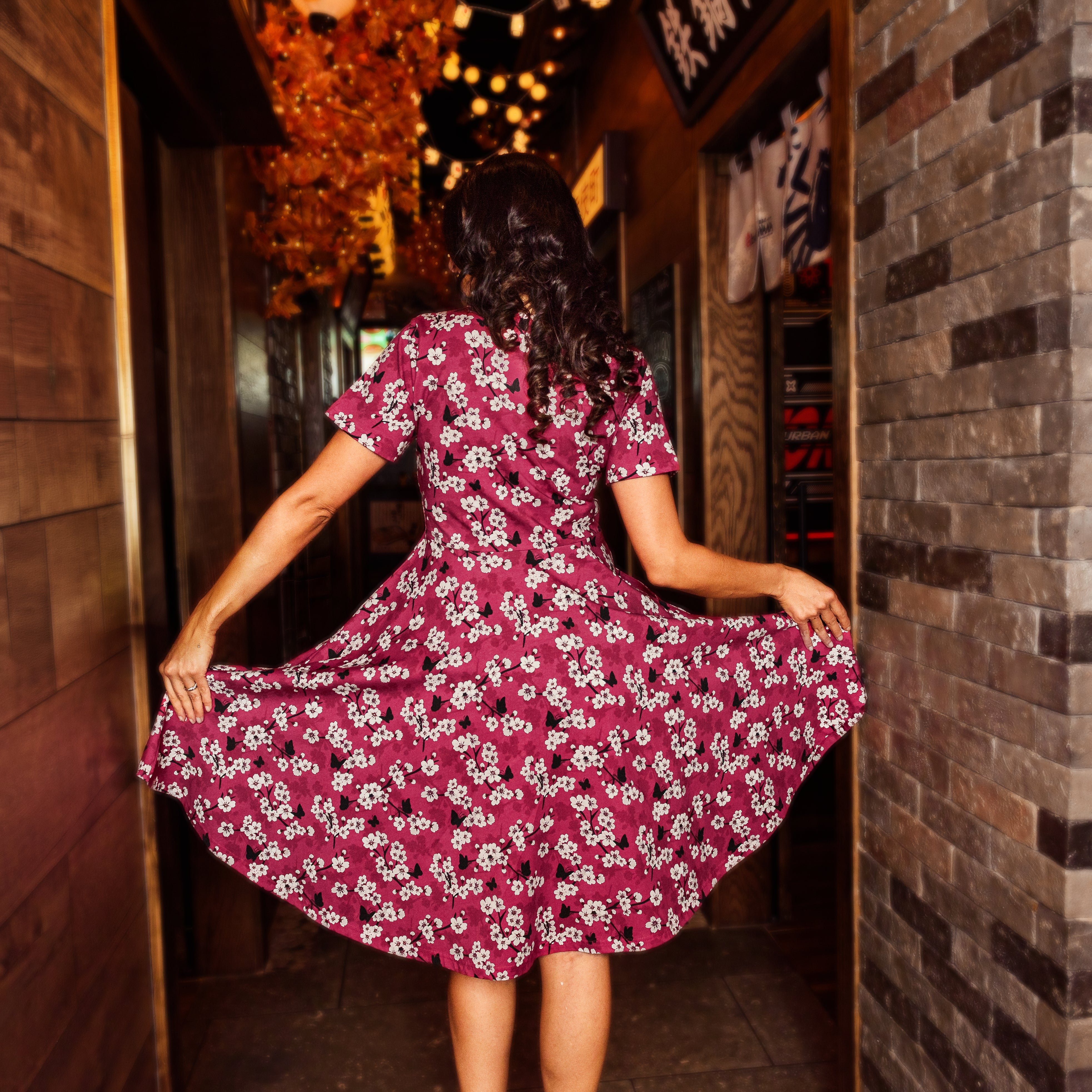 Cherry Blossoms Twirl Dress