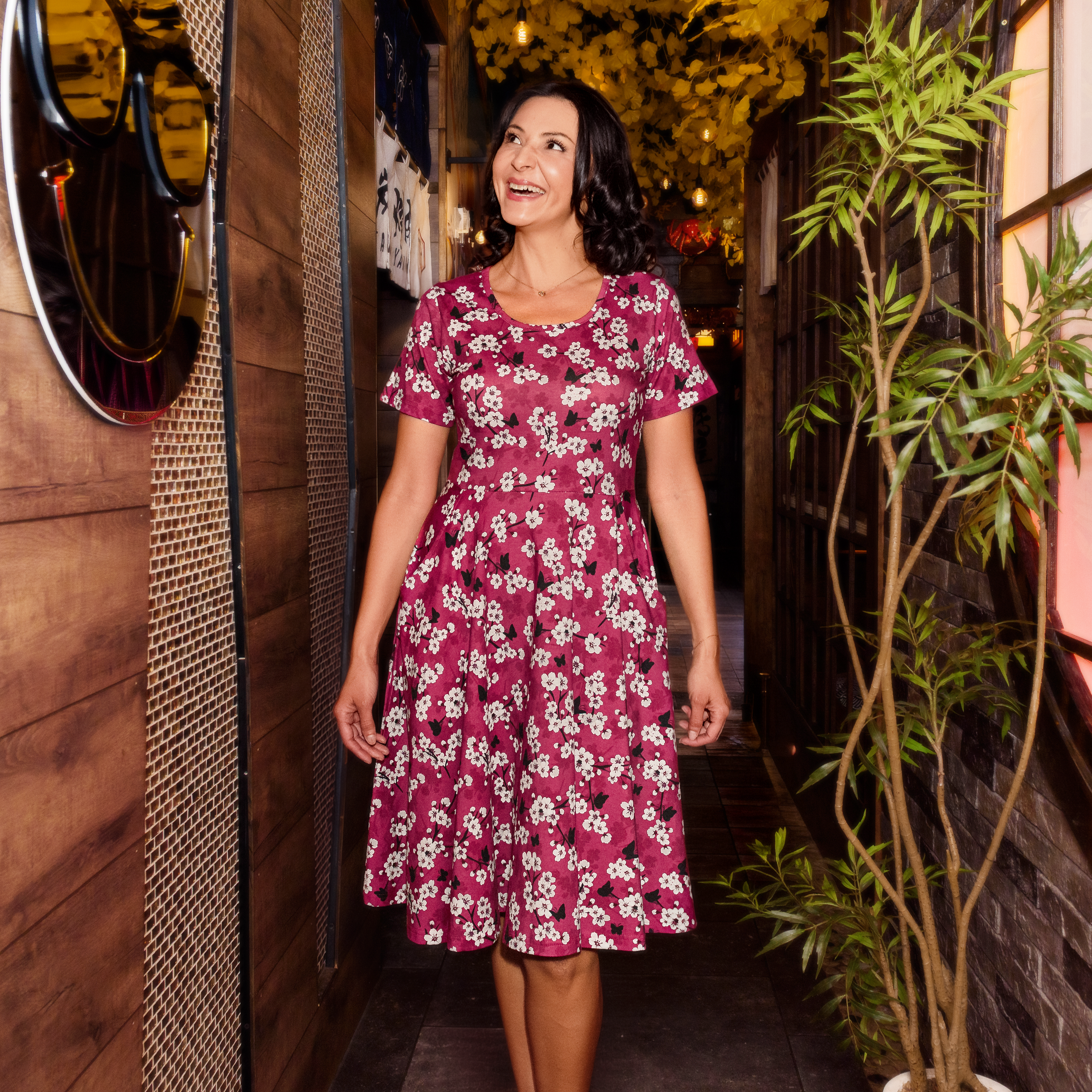 Cherry Blossoms Twirl Dress