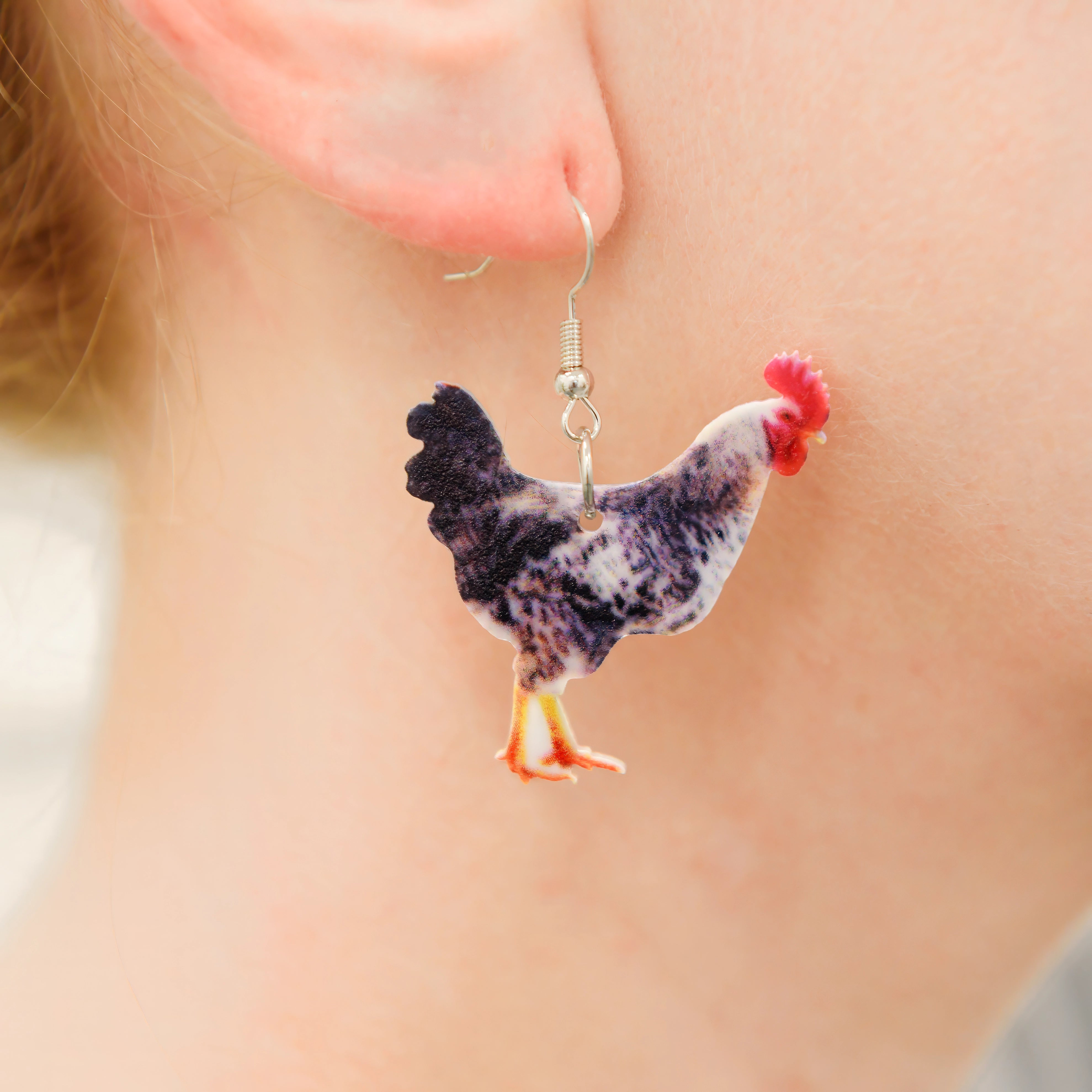 Chicken Earrings