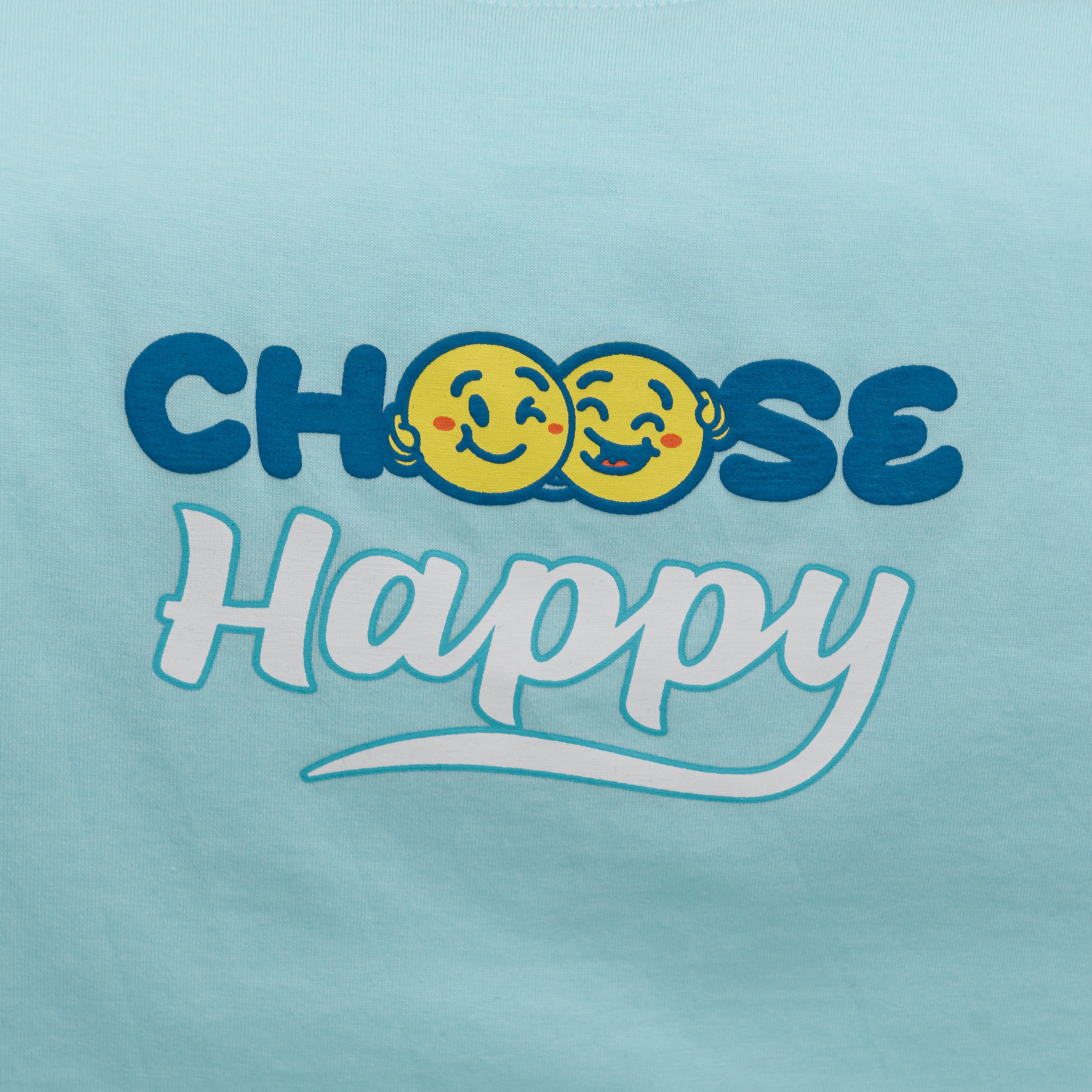 Choose Happy Juniors Oversized Crop T-Shirt