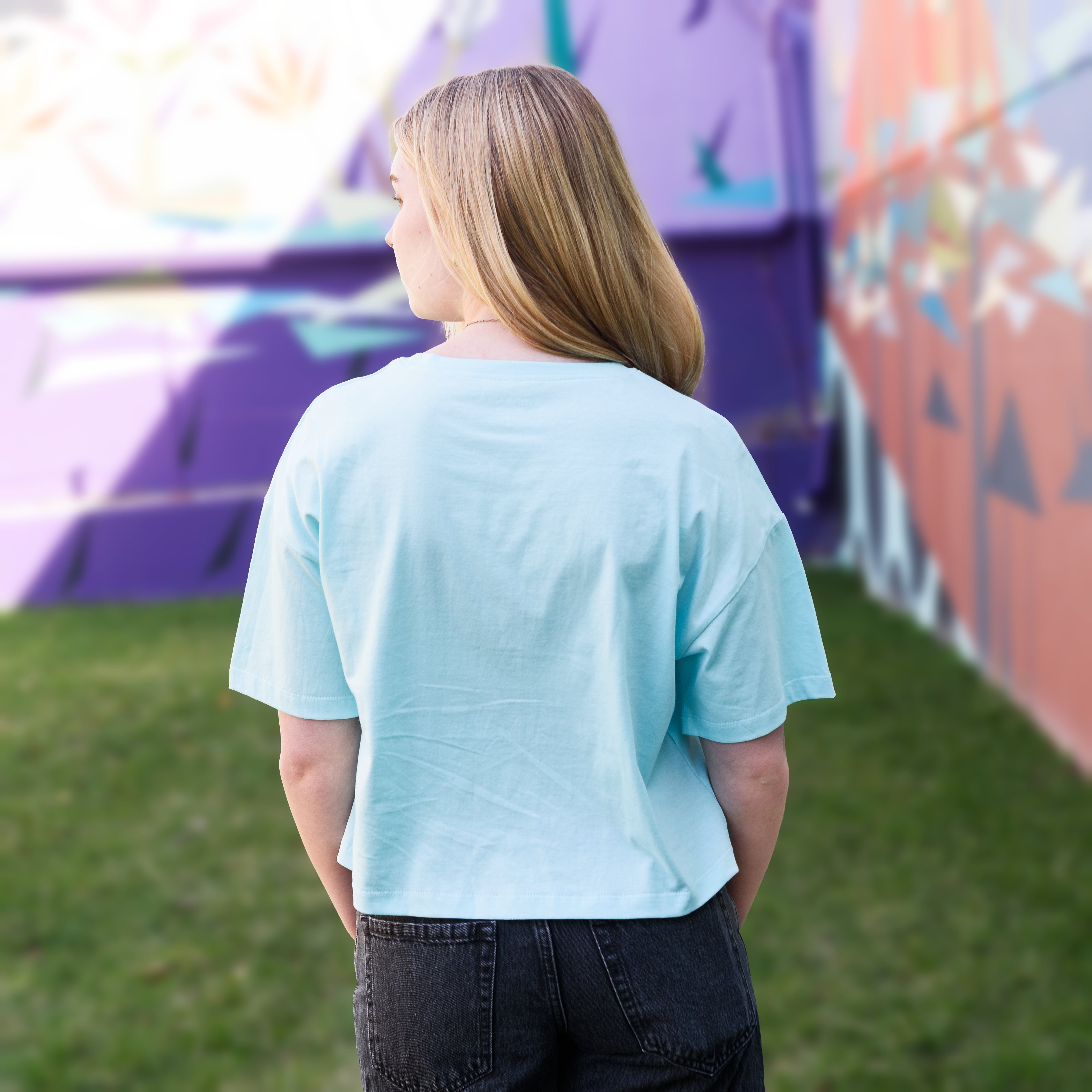 Choose Happy Oversized Crop T-Shirt (Teen)