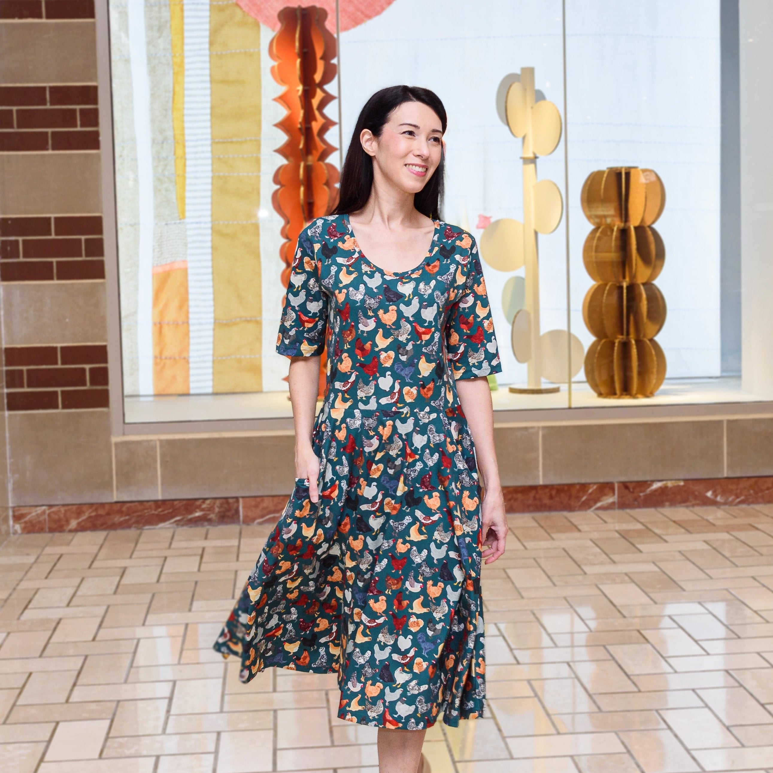 Cluck Couture Twirl Dress with Pockets