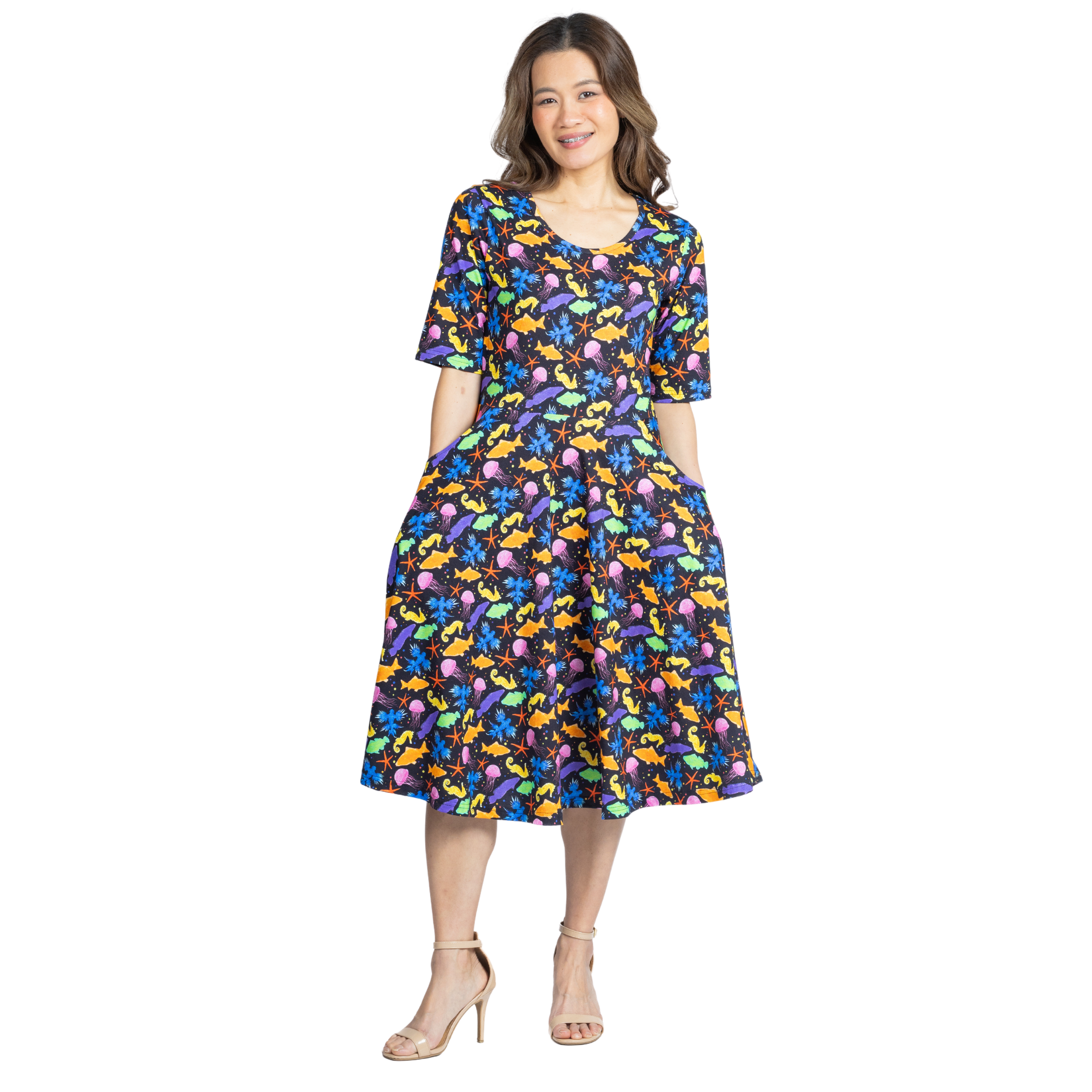 Colorful Sea Twirl Dress