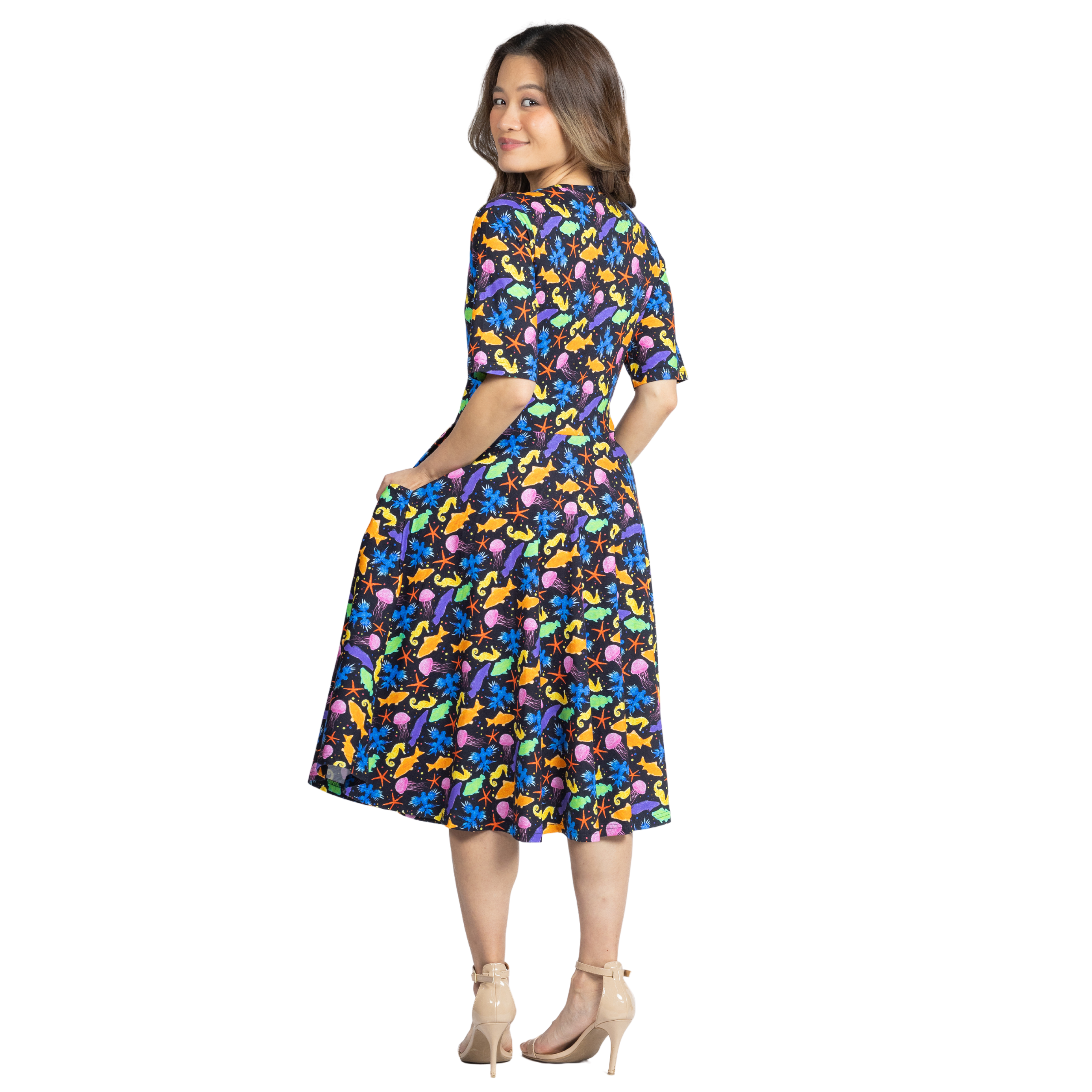 Colorful Sea Twirl Dress