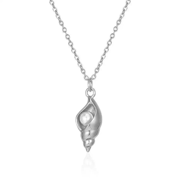 Conch Shell Stainless Steel Necklace [FINAL SALE]