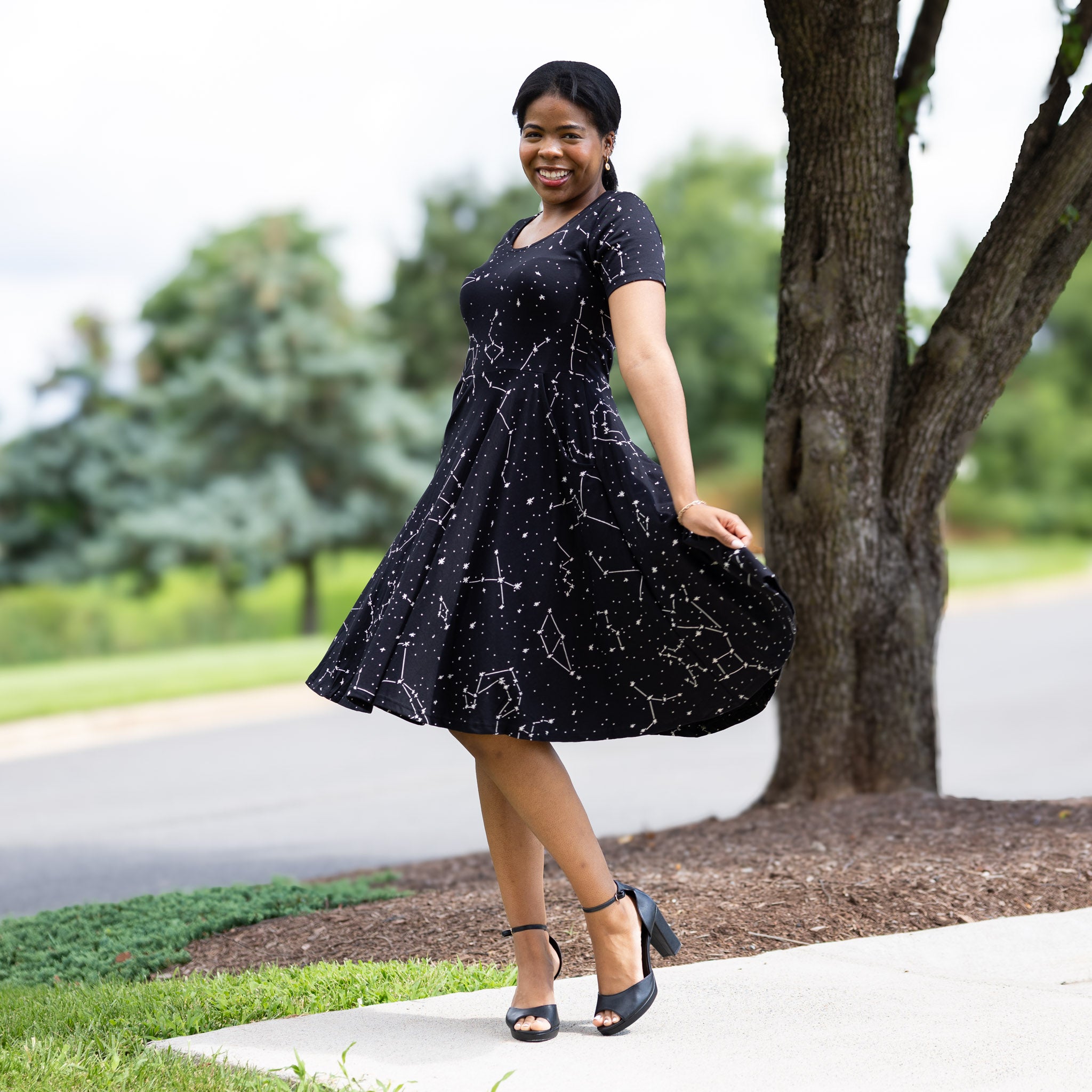 Constellations Glow-in-the-dark Full Twirl Dress