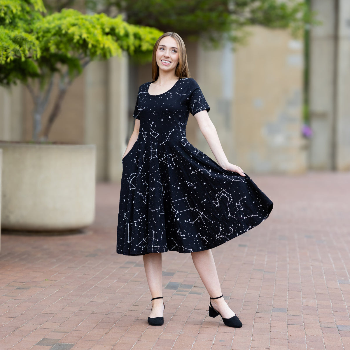 Constellations Glow-in-the-Dark Twirl Dress Svaha USA 5XL Constellations Glow-in-the-Dark Twirl Dress Svaha USA 5XL