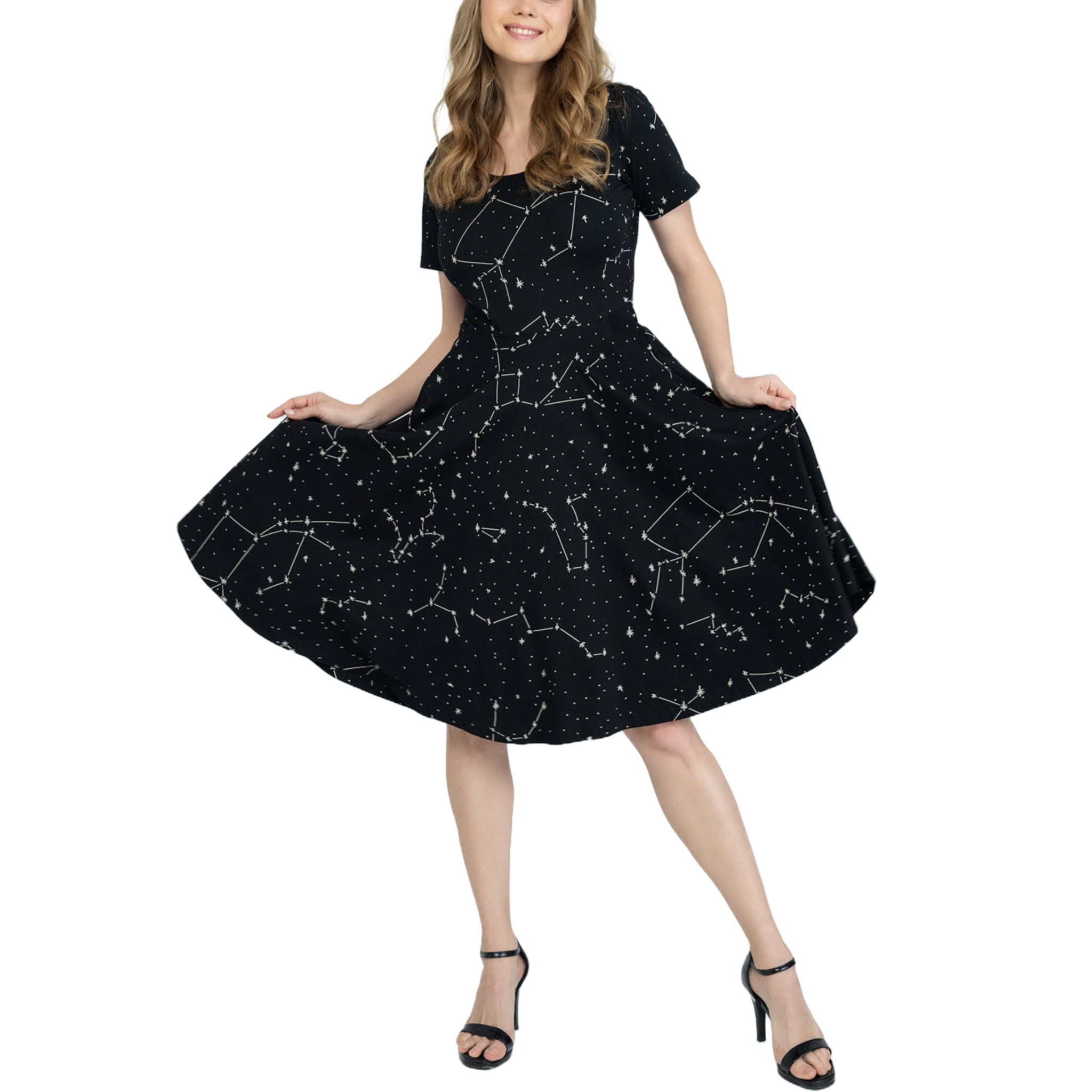 Constellations Glow-in-the-dark Fit & Flare Dress