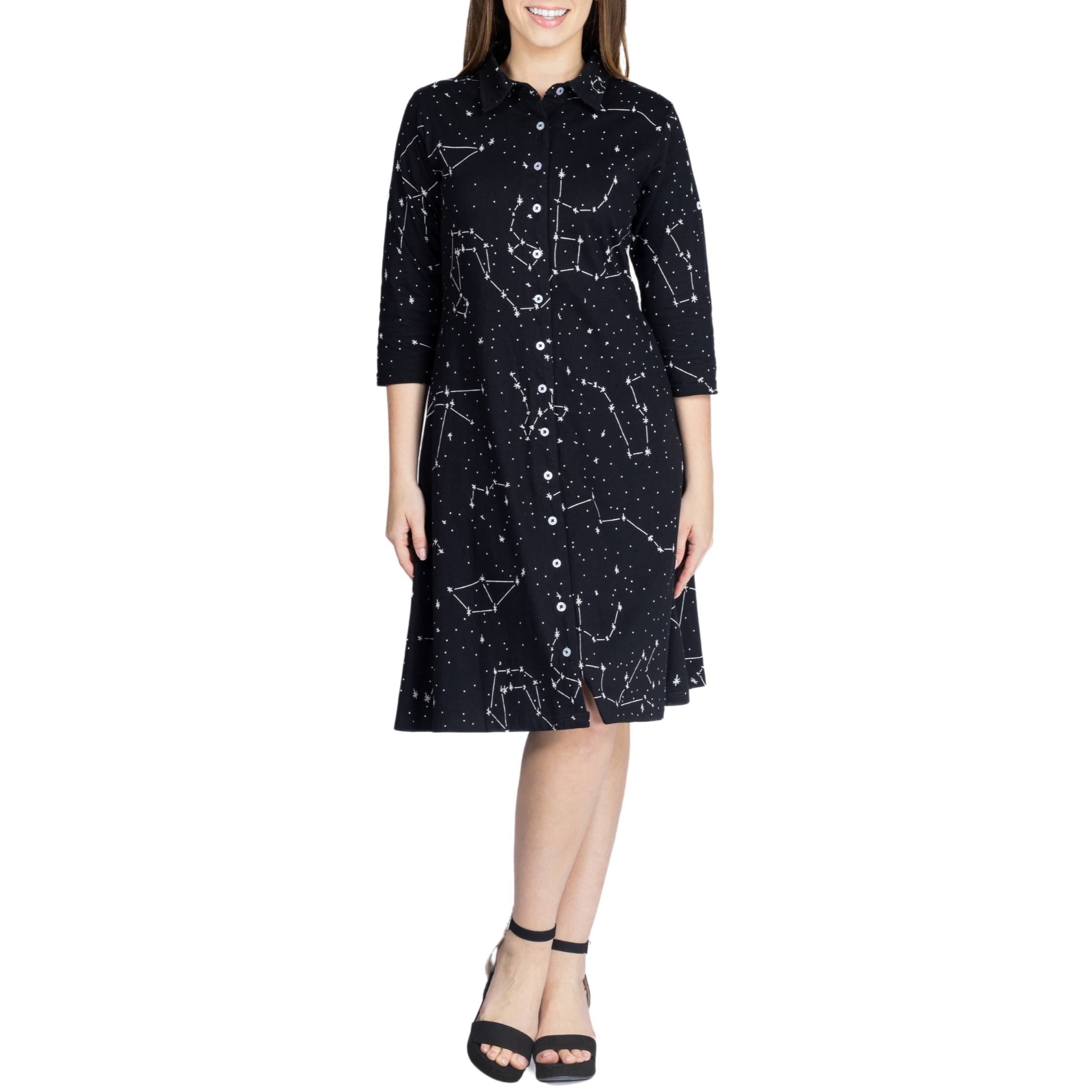 Constellations Glow-in-the-dark Button-Up Dress