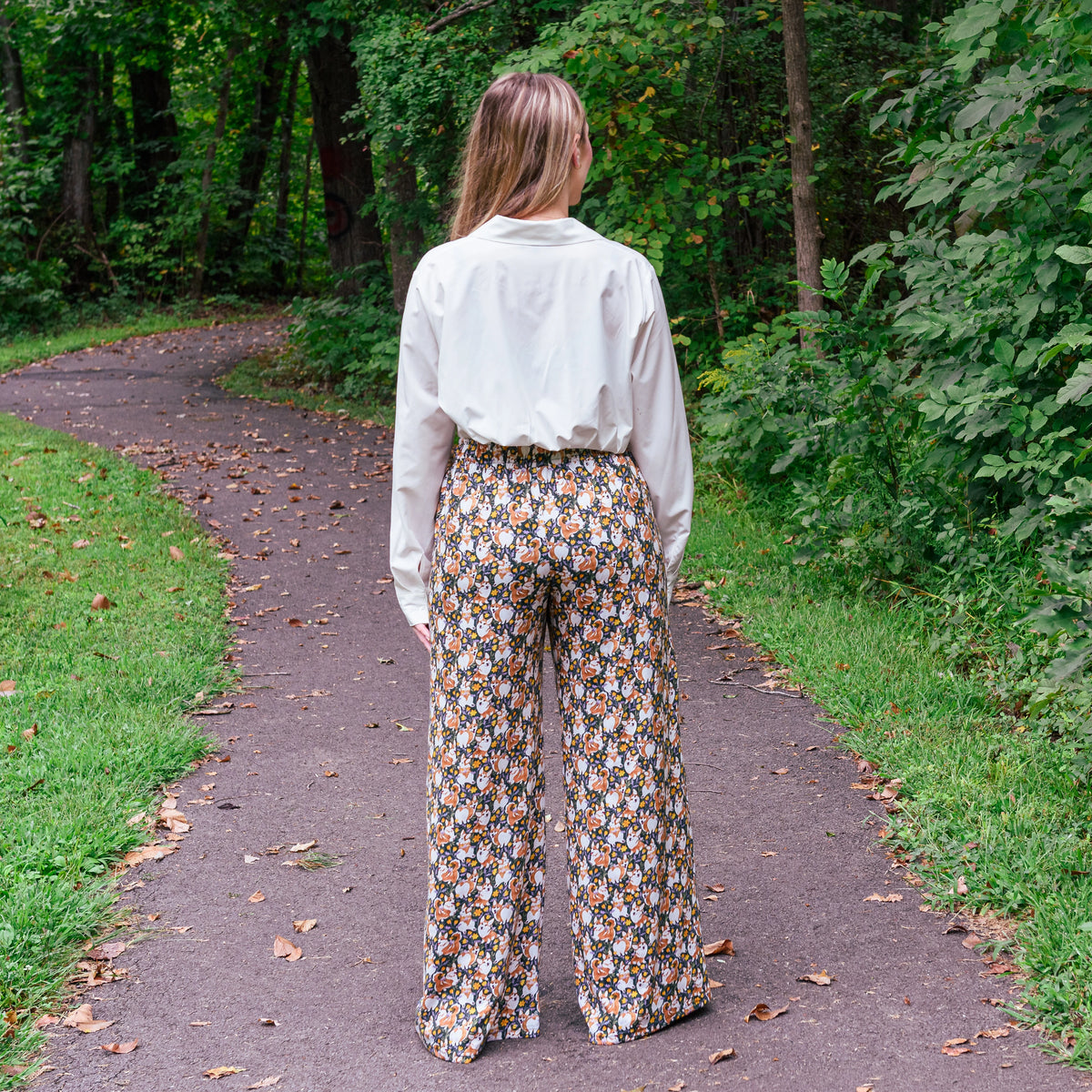 Corgi Steed Palazzo Pants with Pockets