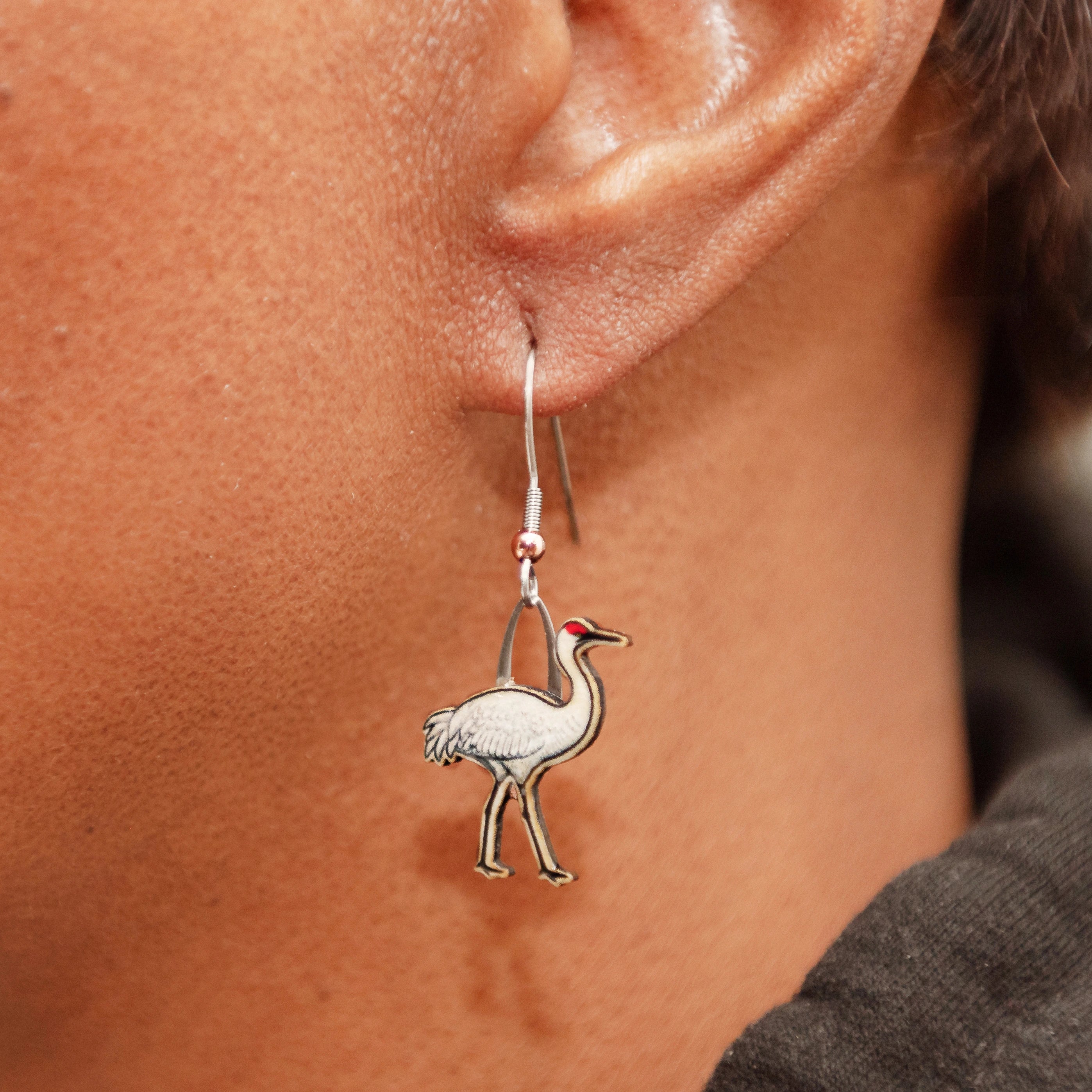 Whooping Crane Earrings