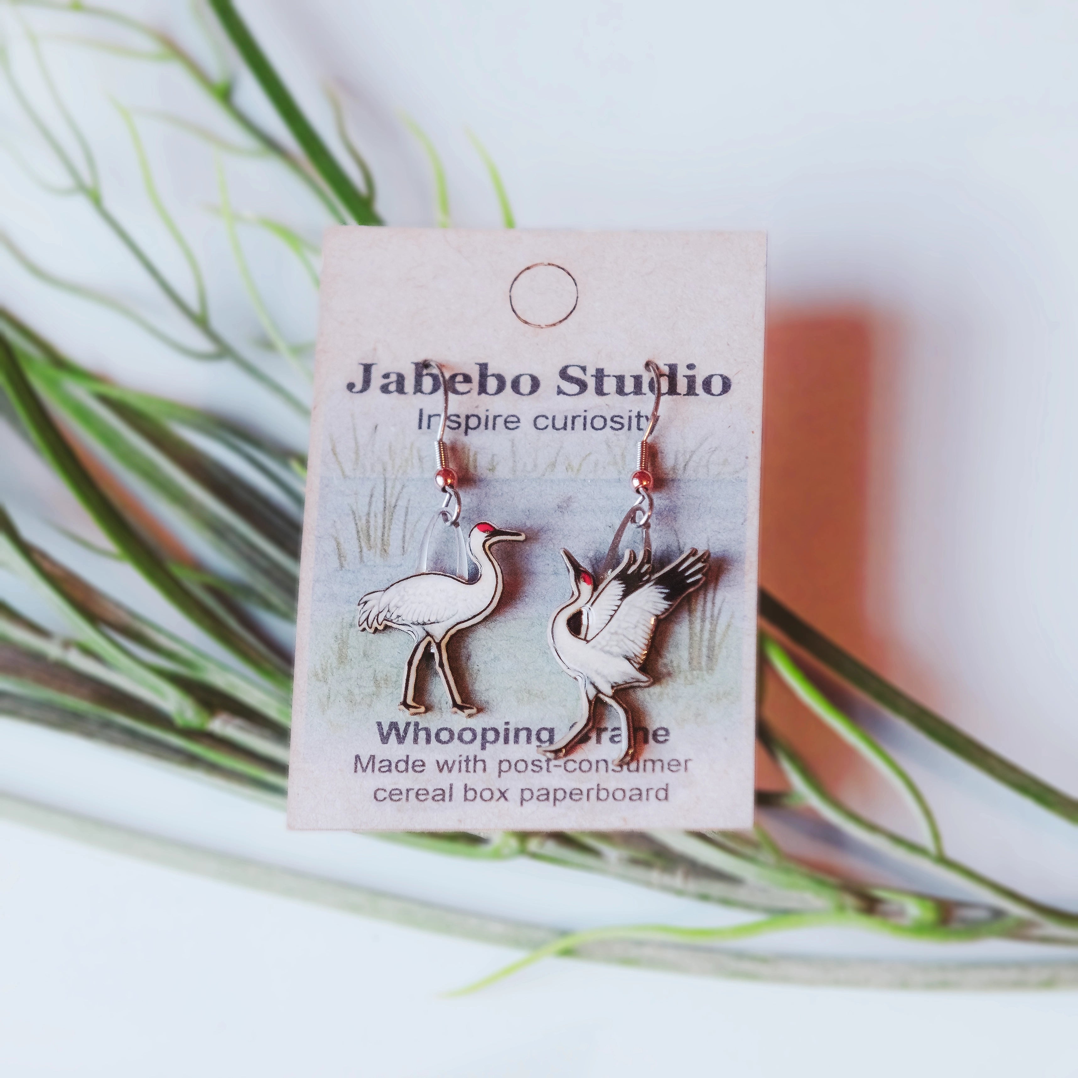 Whooping Crane Earrings