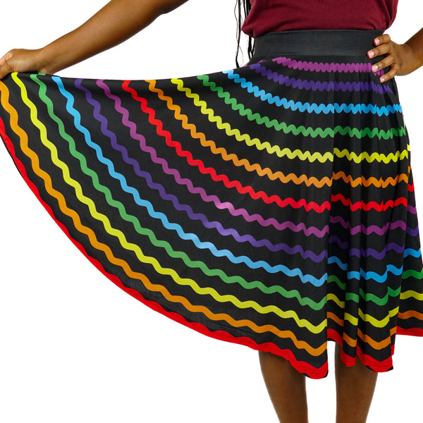 Rainbow Waves Twirl Skirt