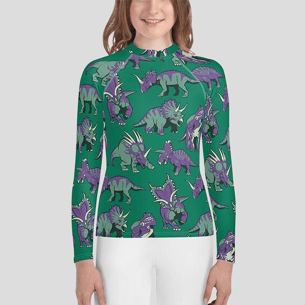 Ceratopsids Youth Rash Guard (POD)