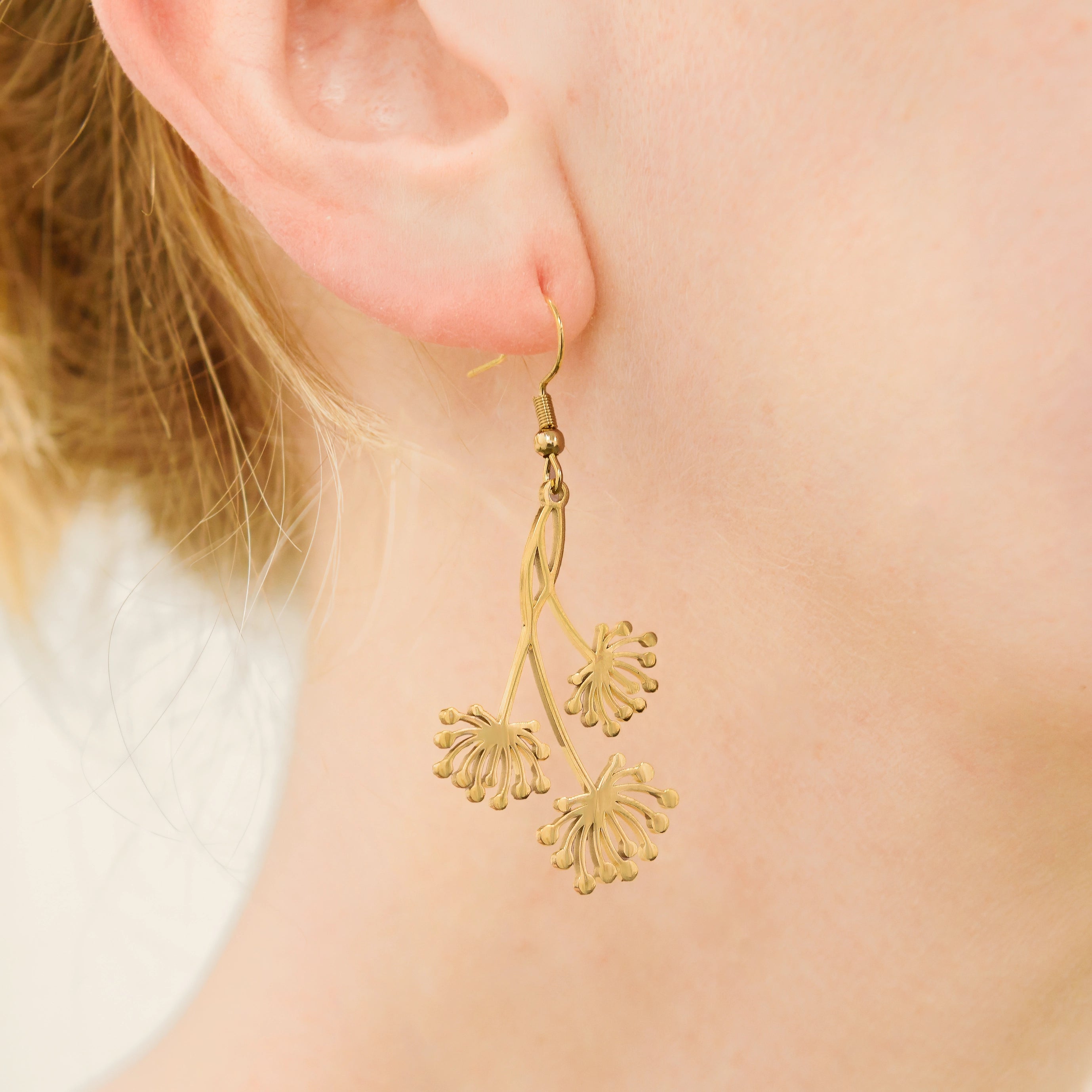 Dandelions Stainless Steel Earrings