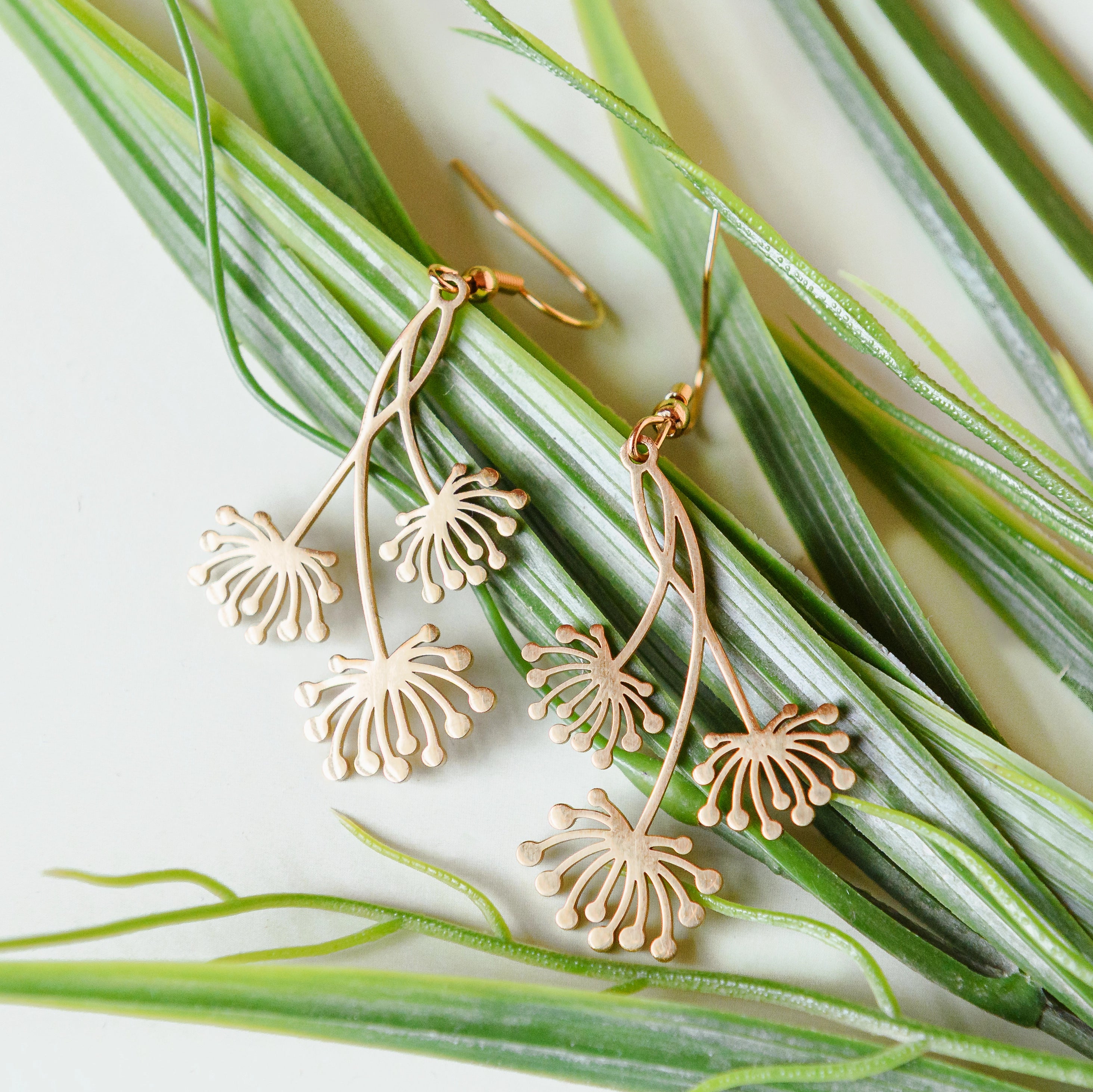 Dandelions Stainless Steel Earrings