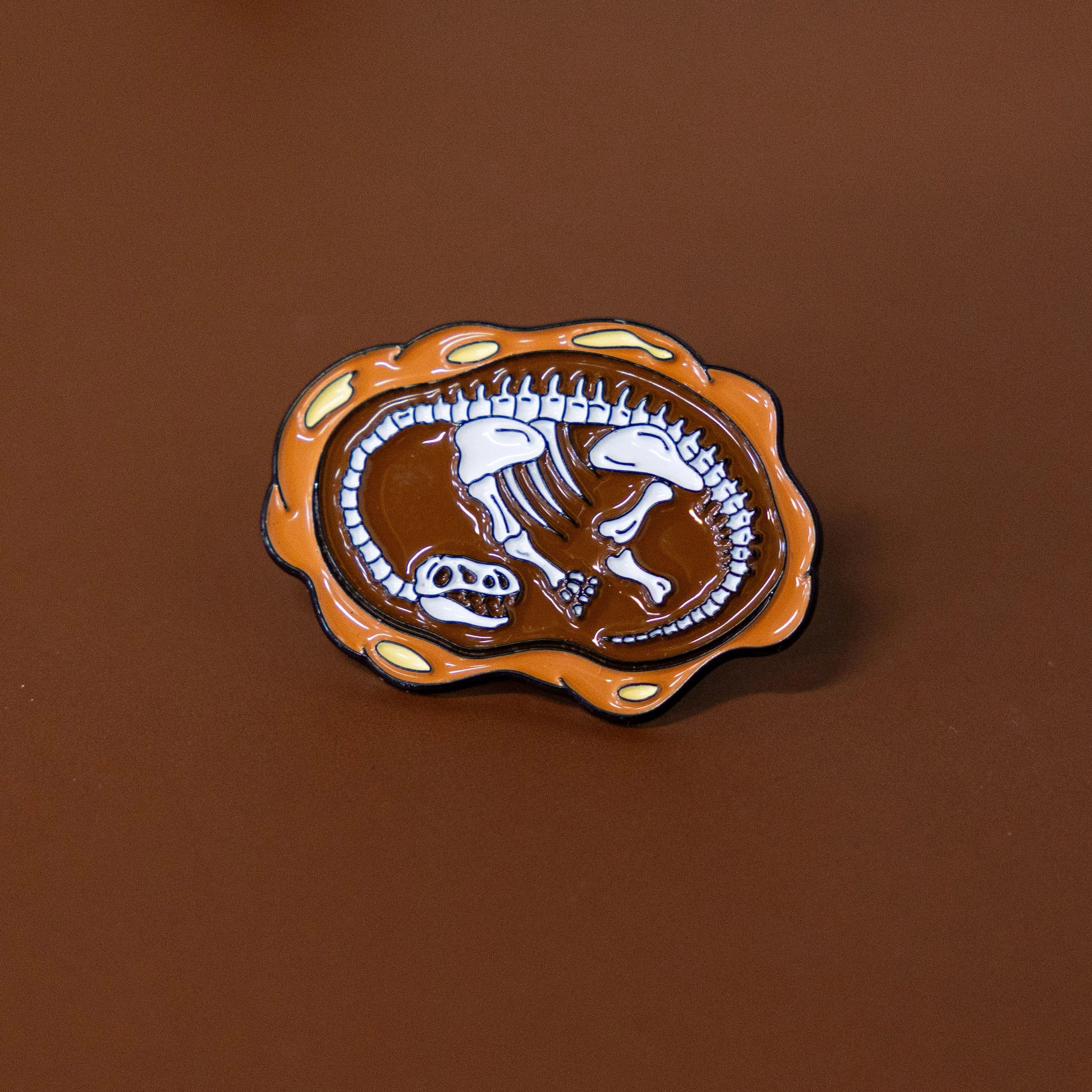 Dinosaur Fossils Enamel Pins Set