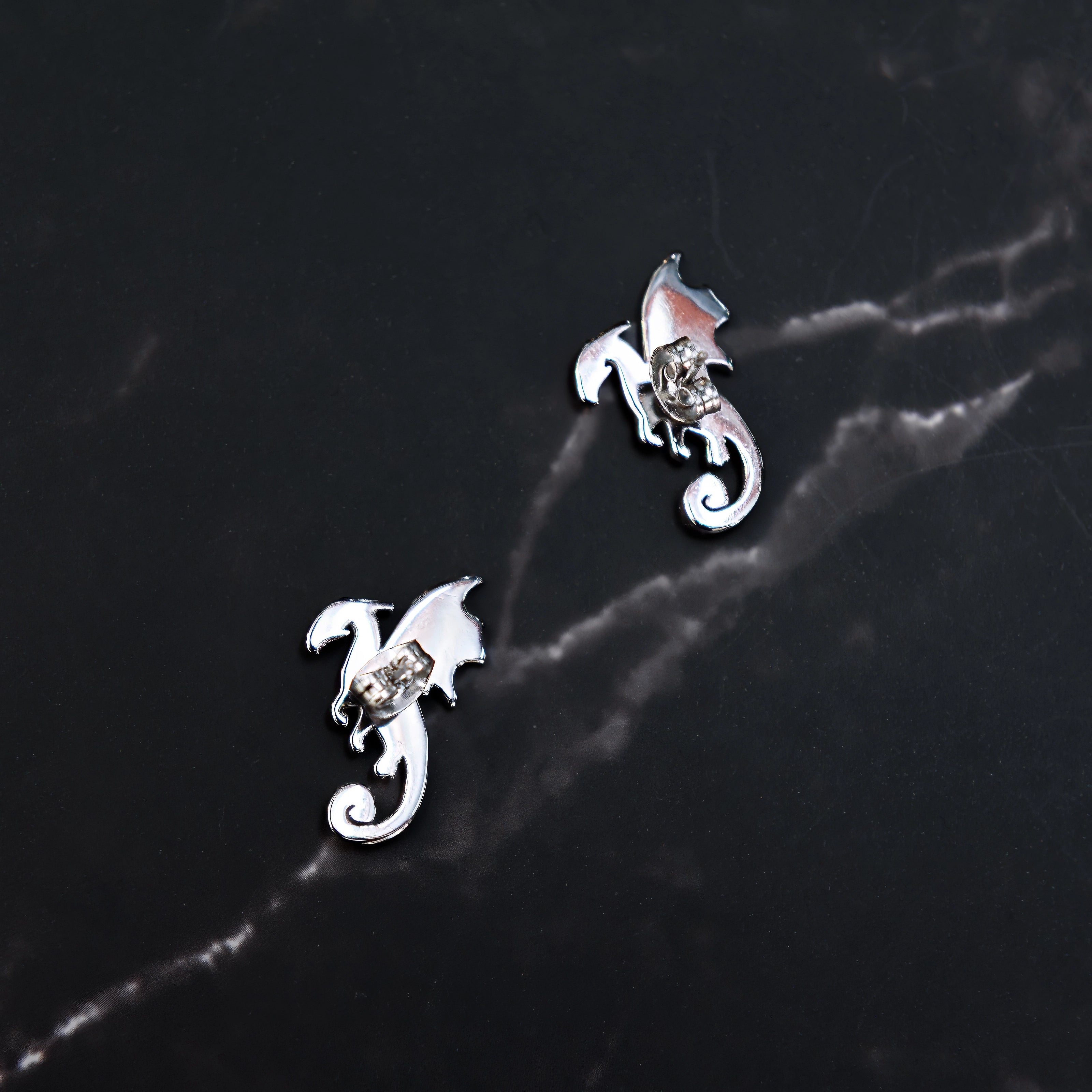 Dragons Stainless Steel Stud Earrings