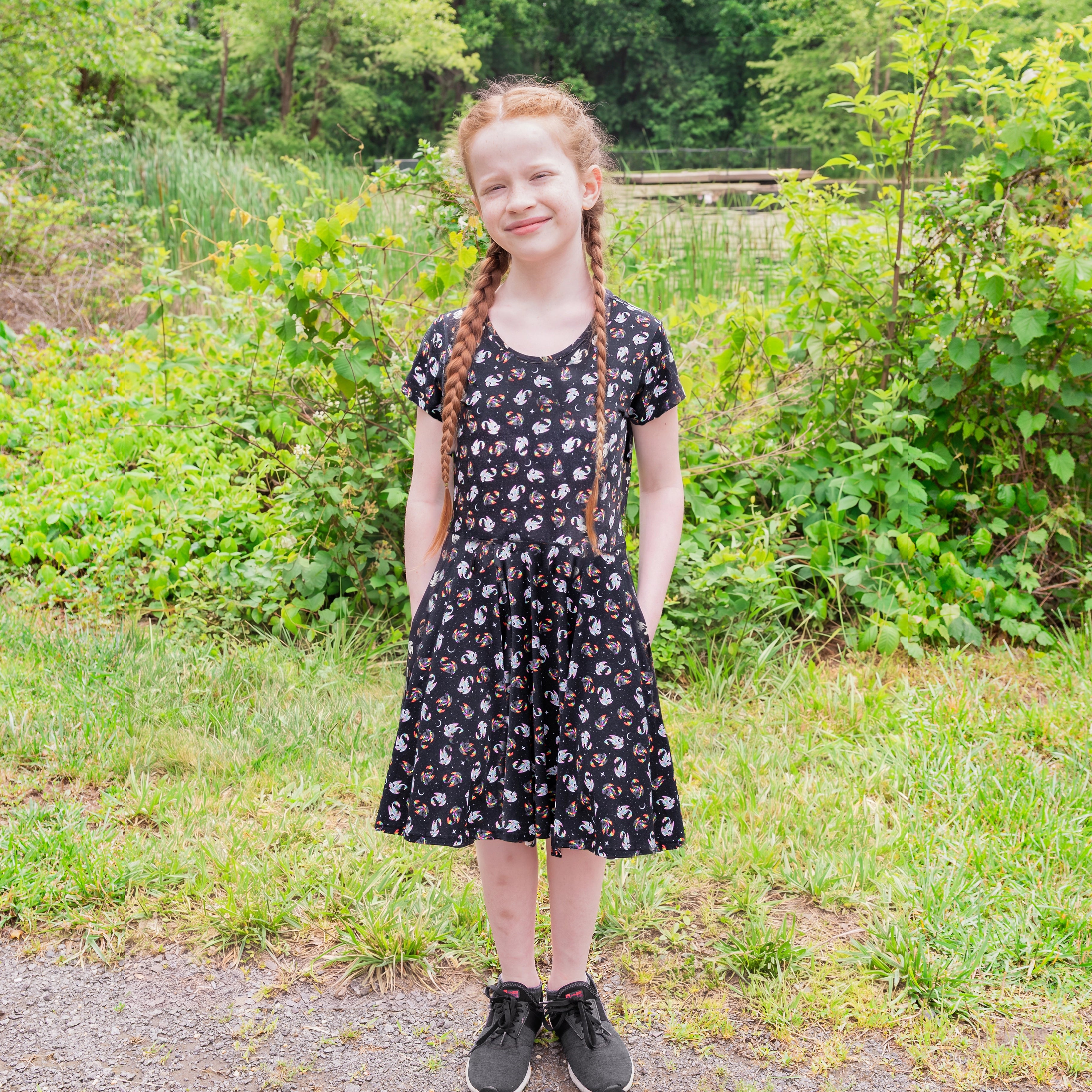 Dragons Zen & Harmony Kids Twirl Dress with Pockets
