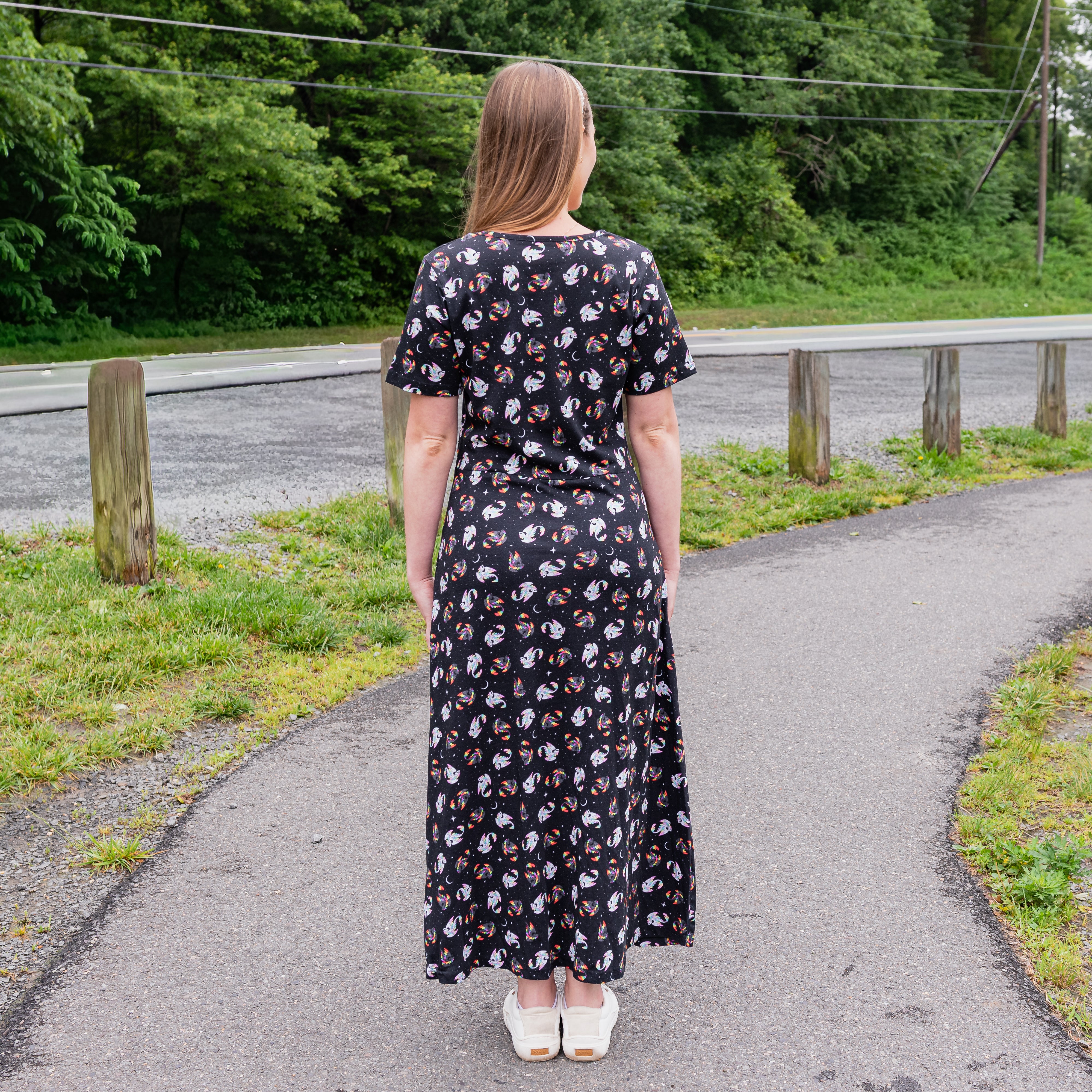Dragons Zen & Harmony Midi Dress with Pockets