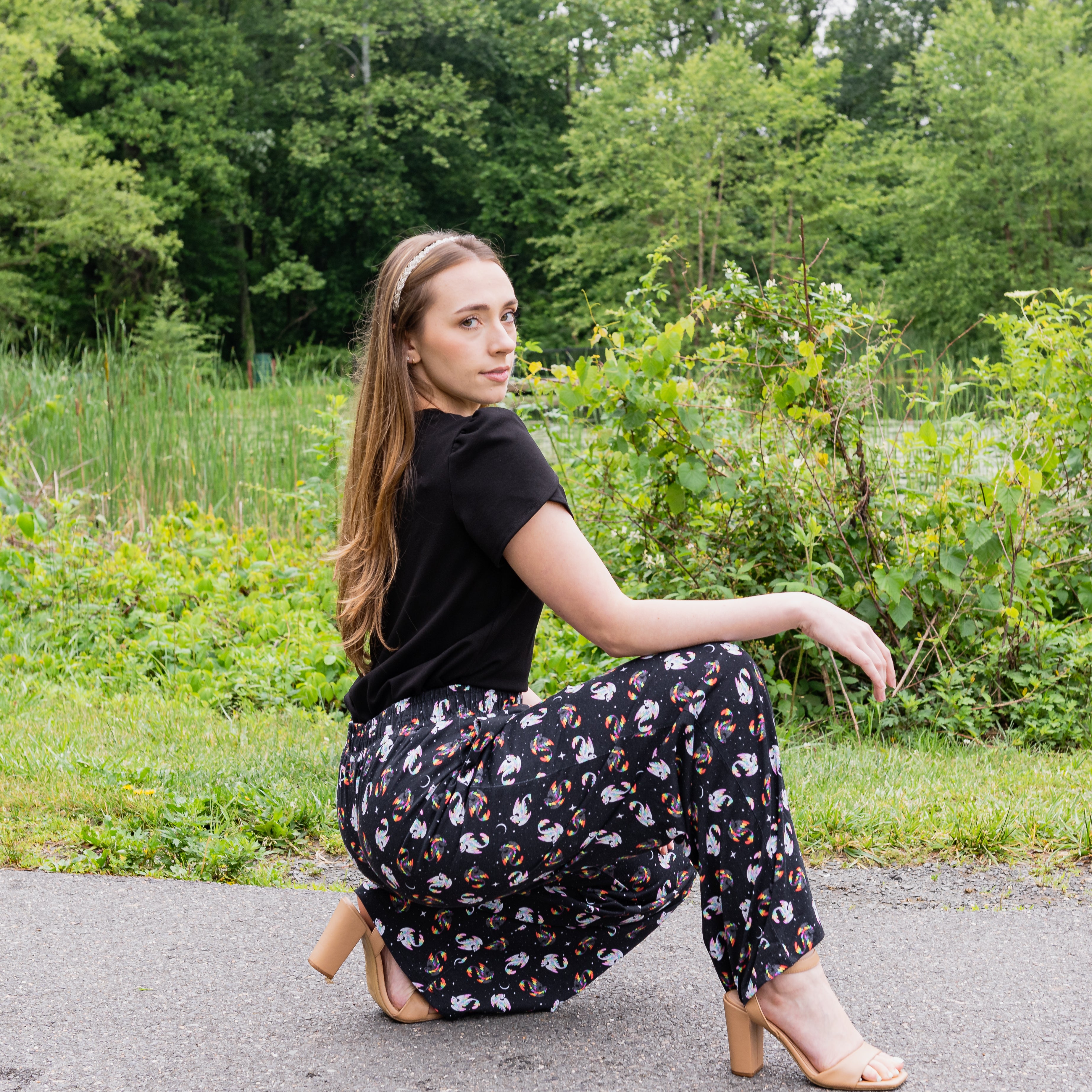 Dragons Zen & Harmony Palazzo Pants with Pockets