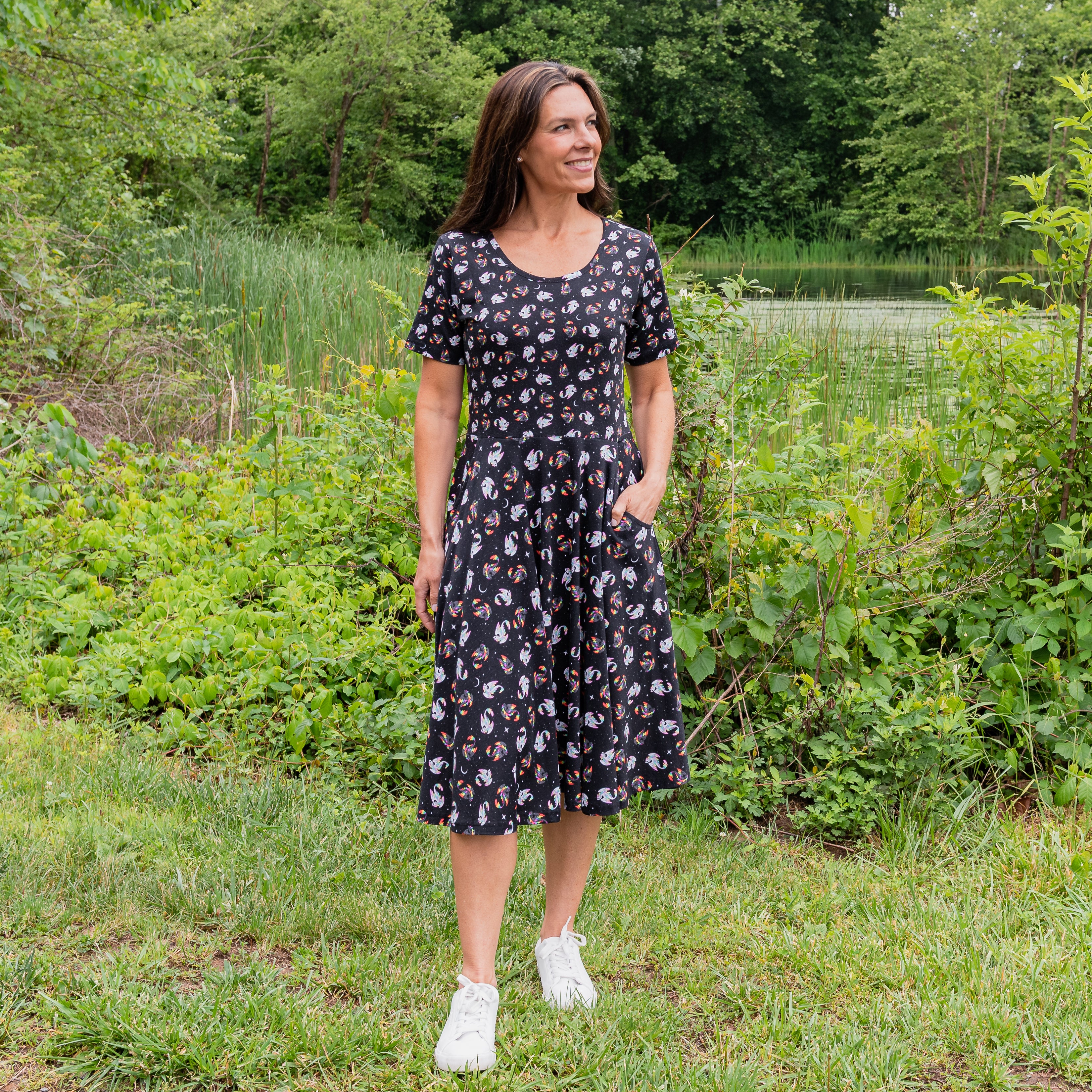Dragons Zen & Harmony Twirl Dress with Pockets