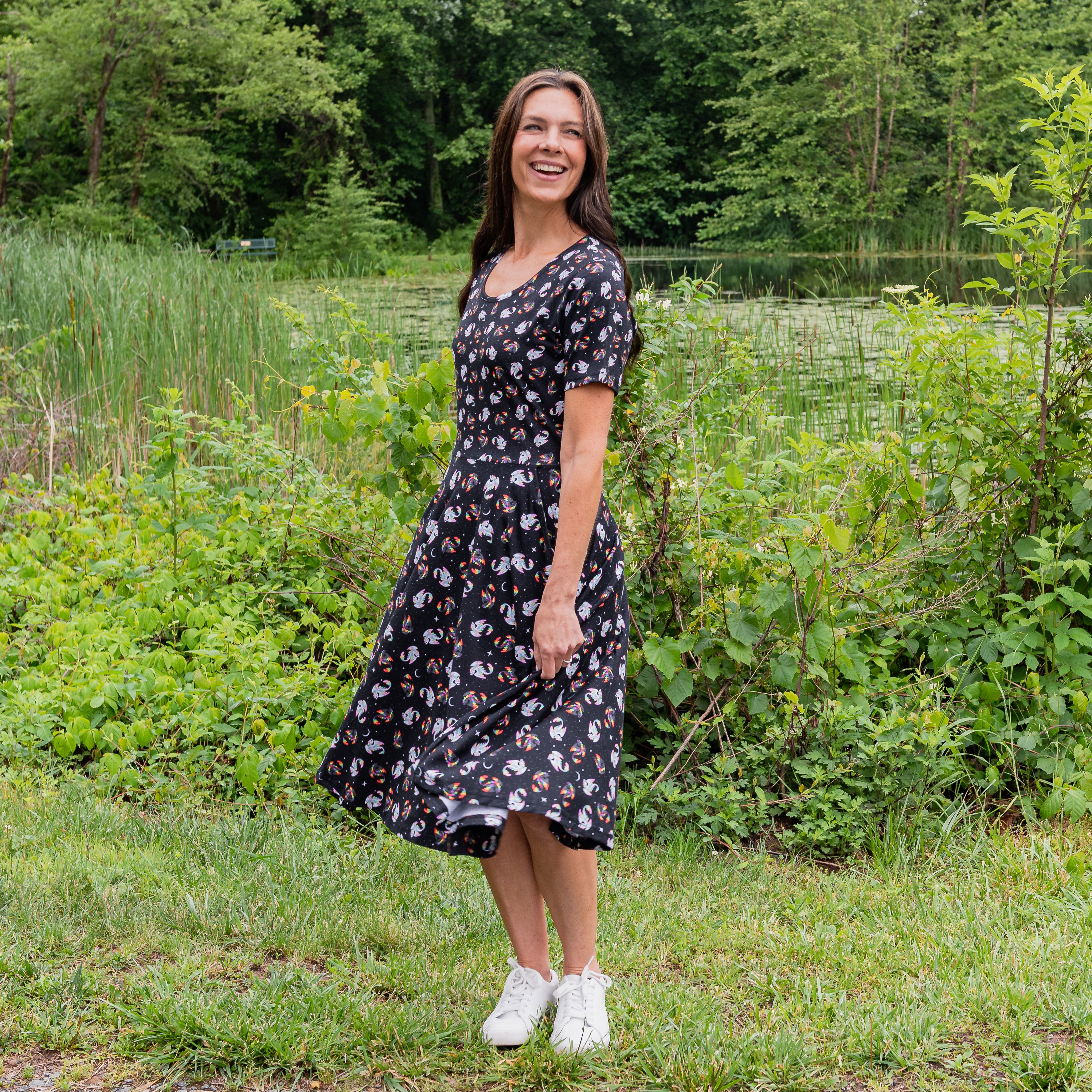 Dragons Zen & Harmony Twirl Dress with Pockets
