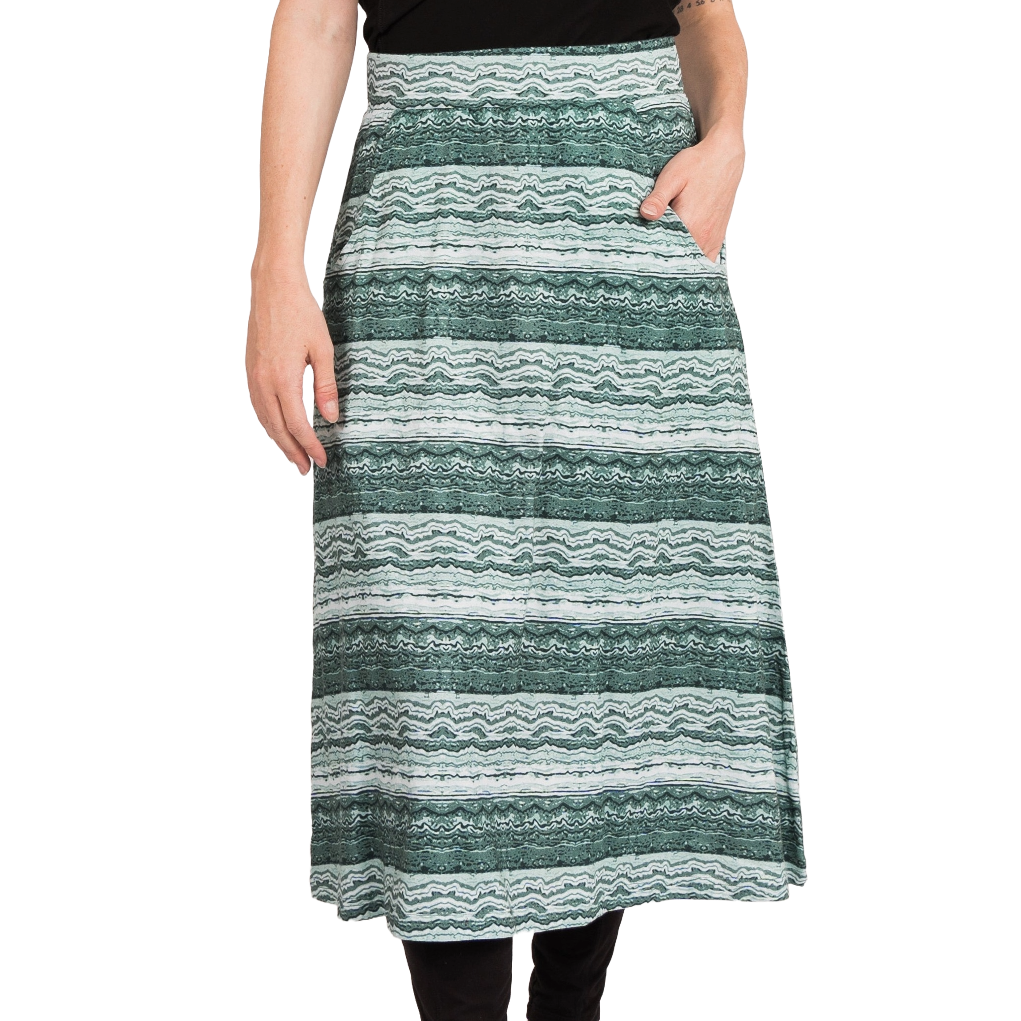 Earth Layers A-Line Midi Skirt [FINAL SALE]