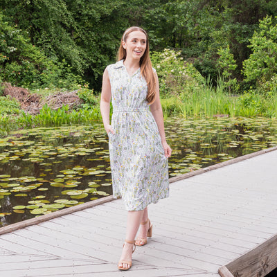 Women Authors A-Line Dress (With Waist Seam) Svaha USA