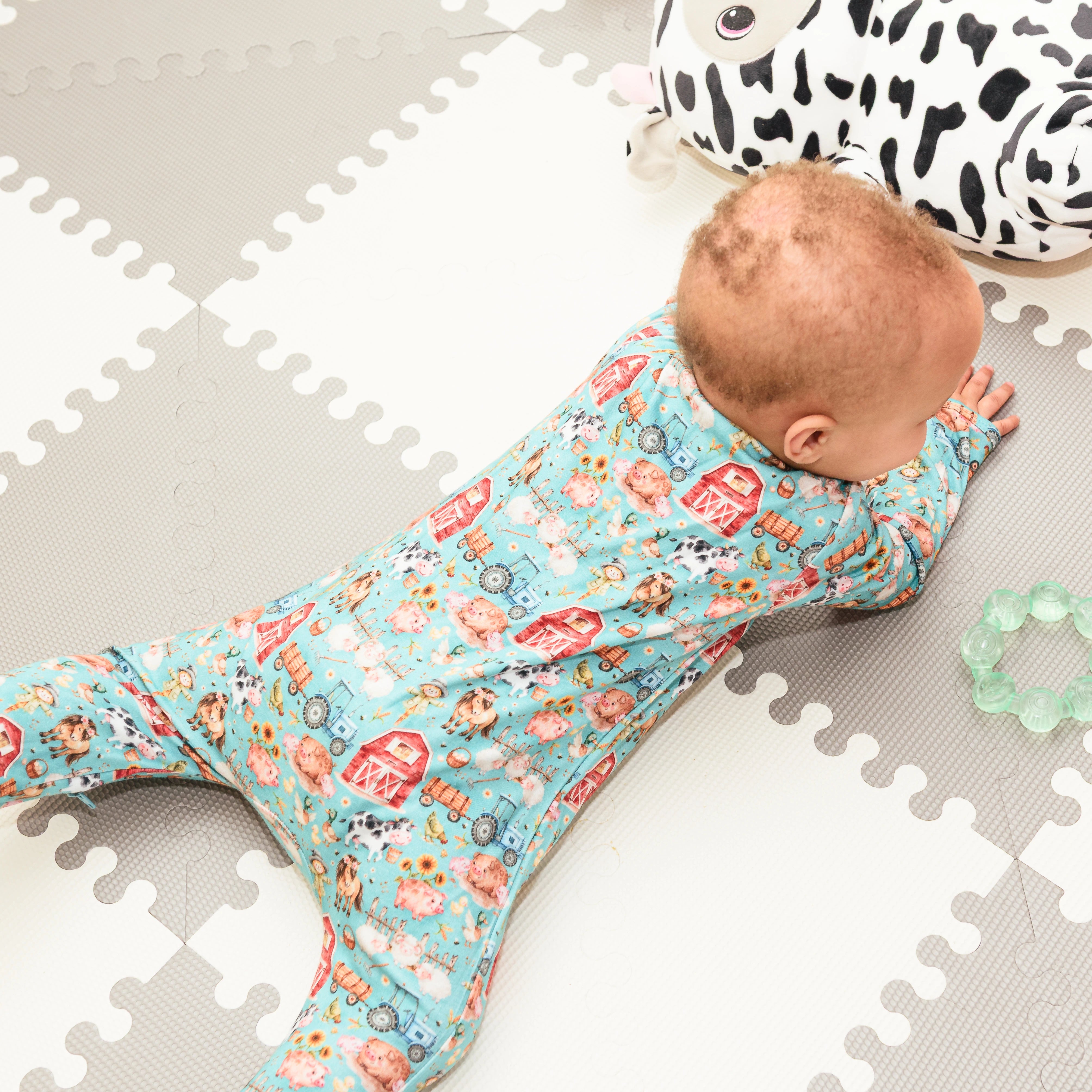 Farm Animals Long Baby Bodysuit