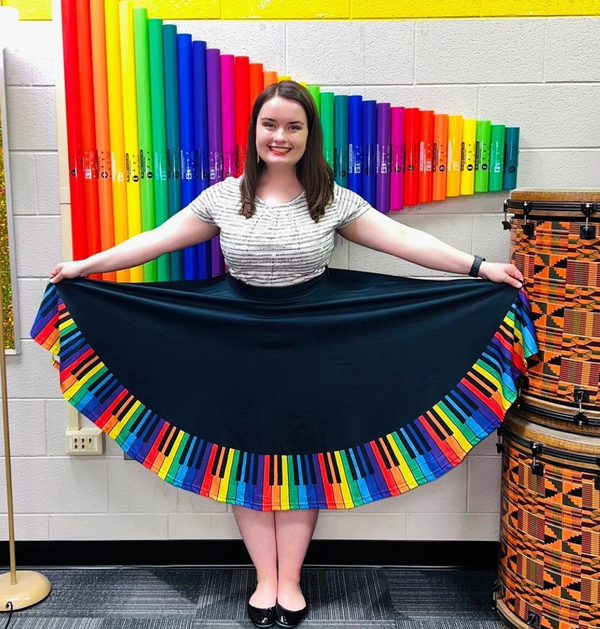 Chromatic Scales Twirl Skirt
