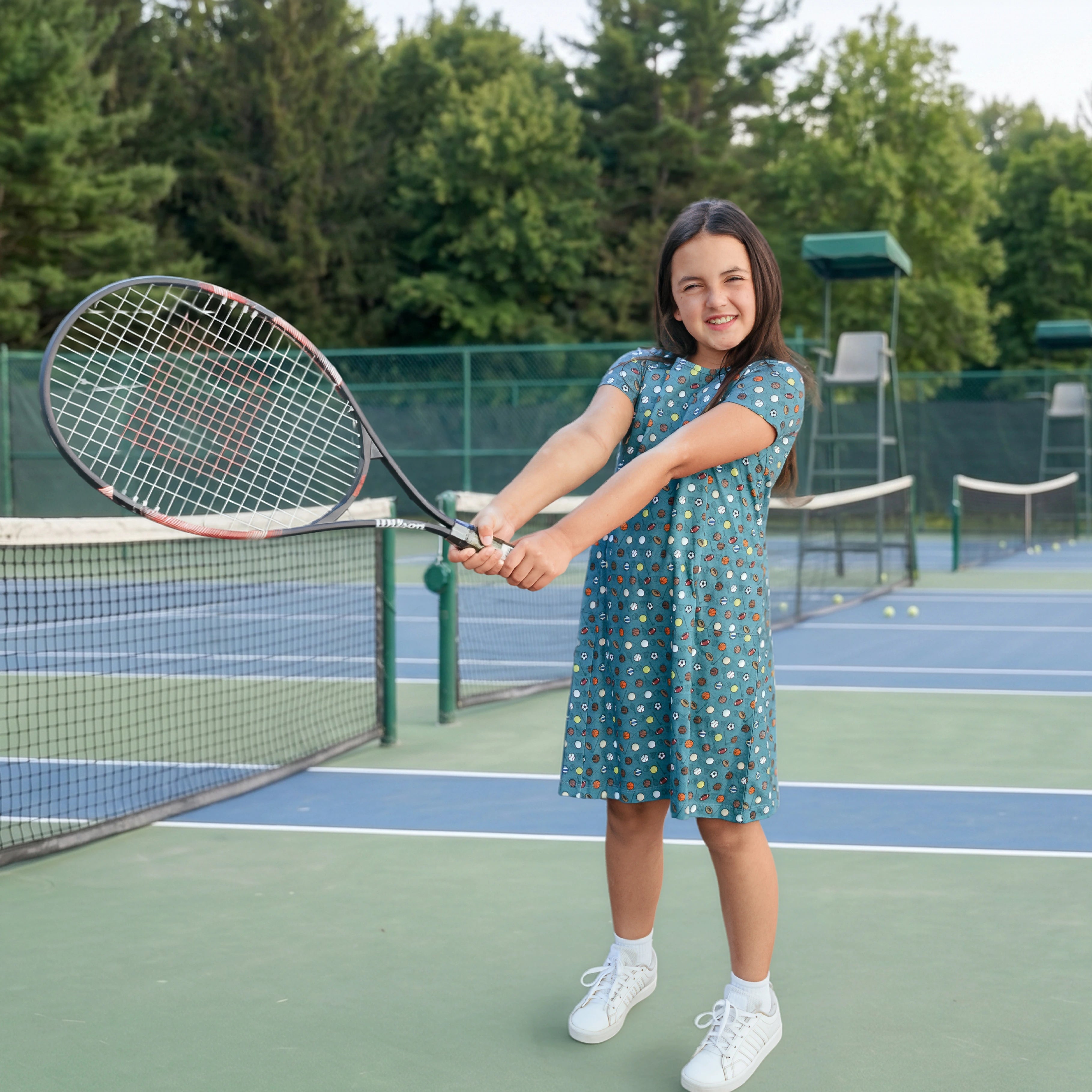 Field Day Kids A-Line Dress with Pockets