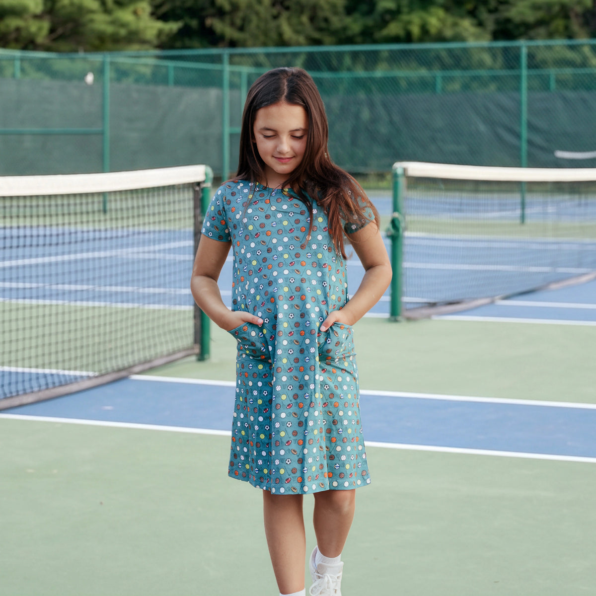 Field Day Kids A-Line Dress with Pockets