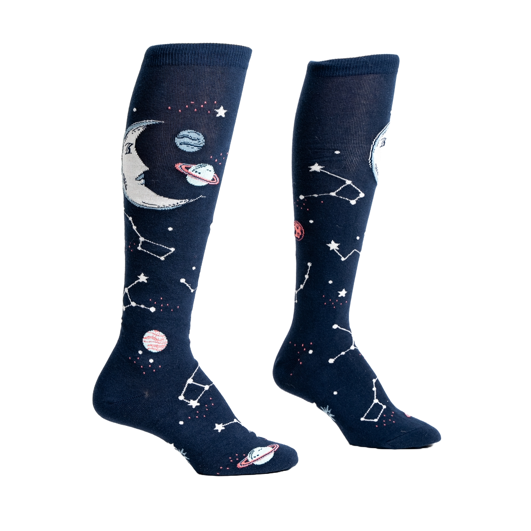 Moonshadow Glow-in-the-Dark Knee High Socks