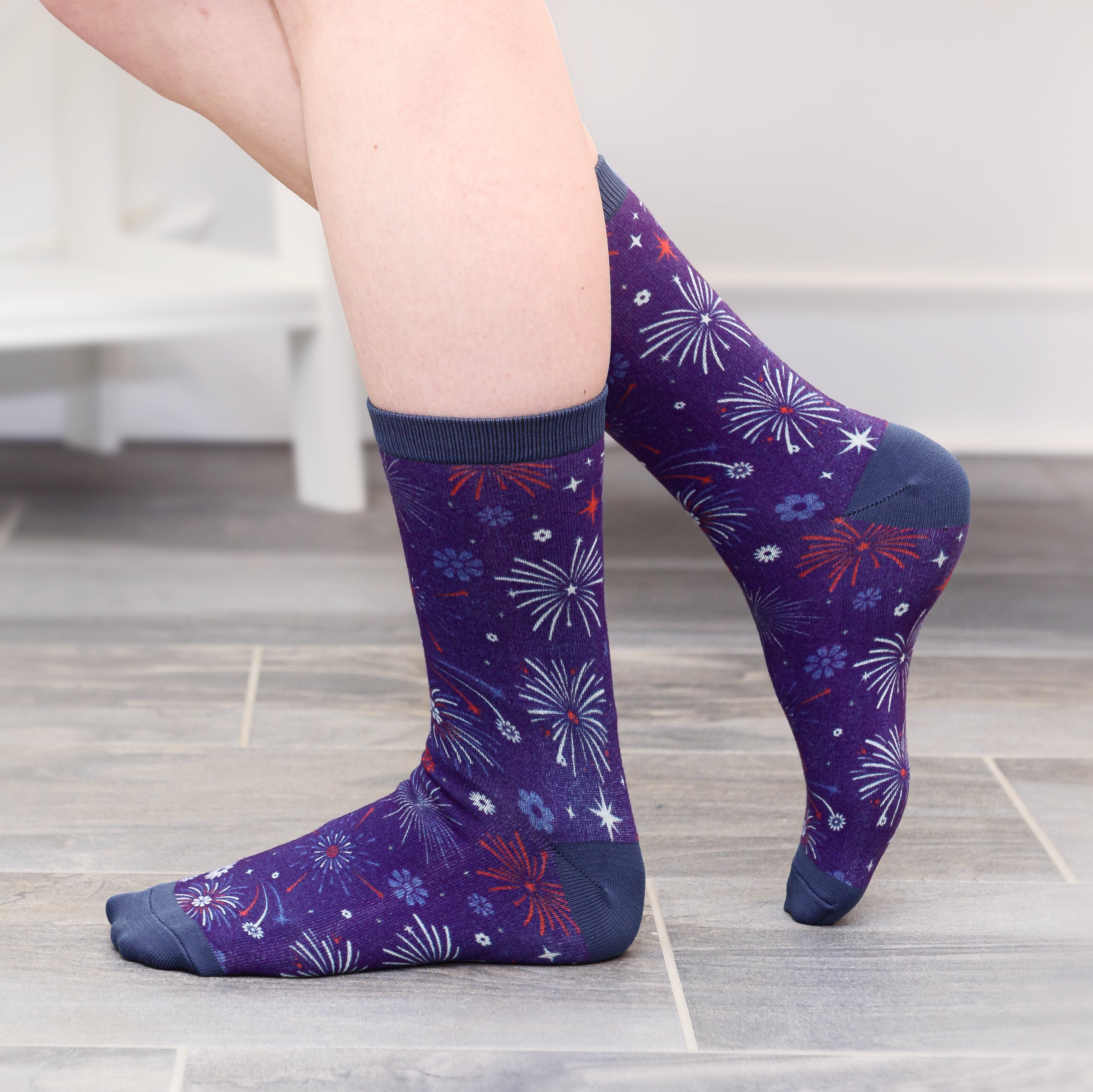 Floral Fireworks Crew Socks