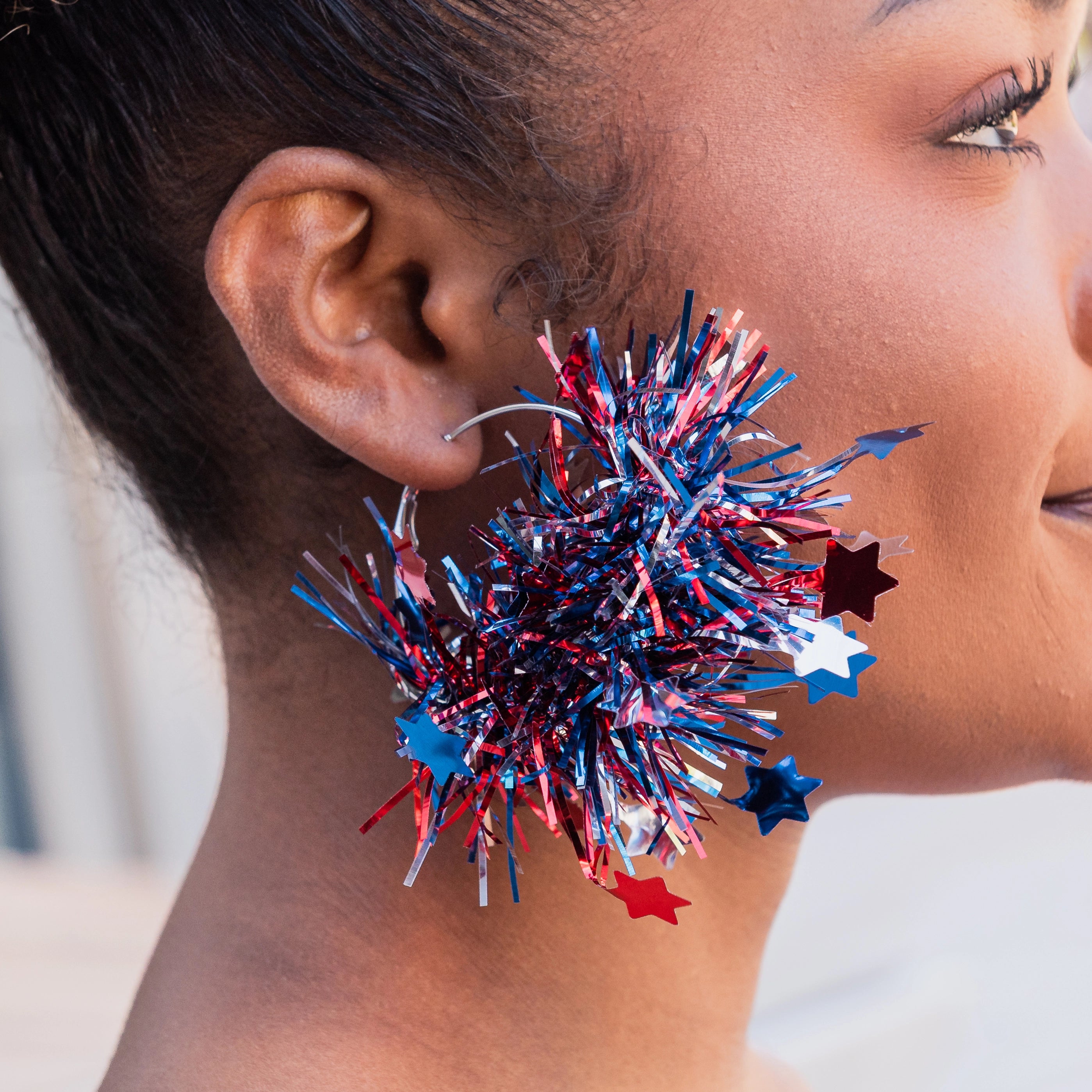 Fireworks Hoop Earrings