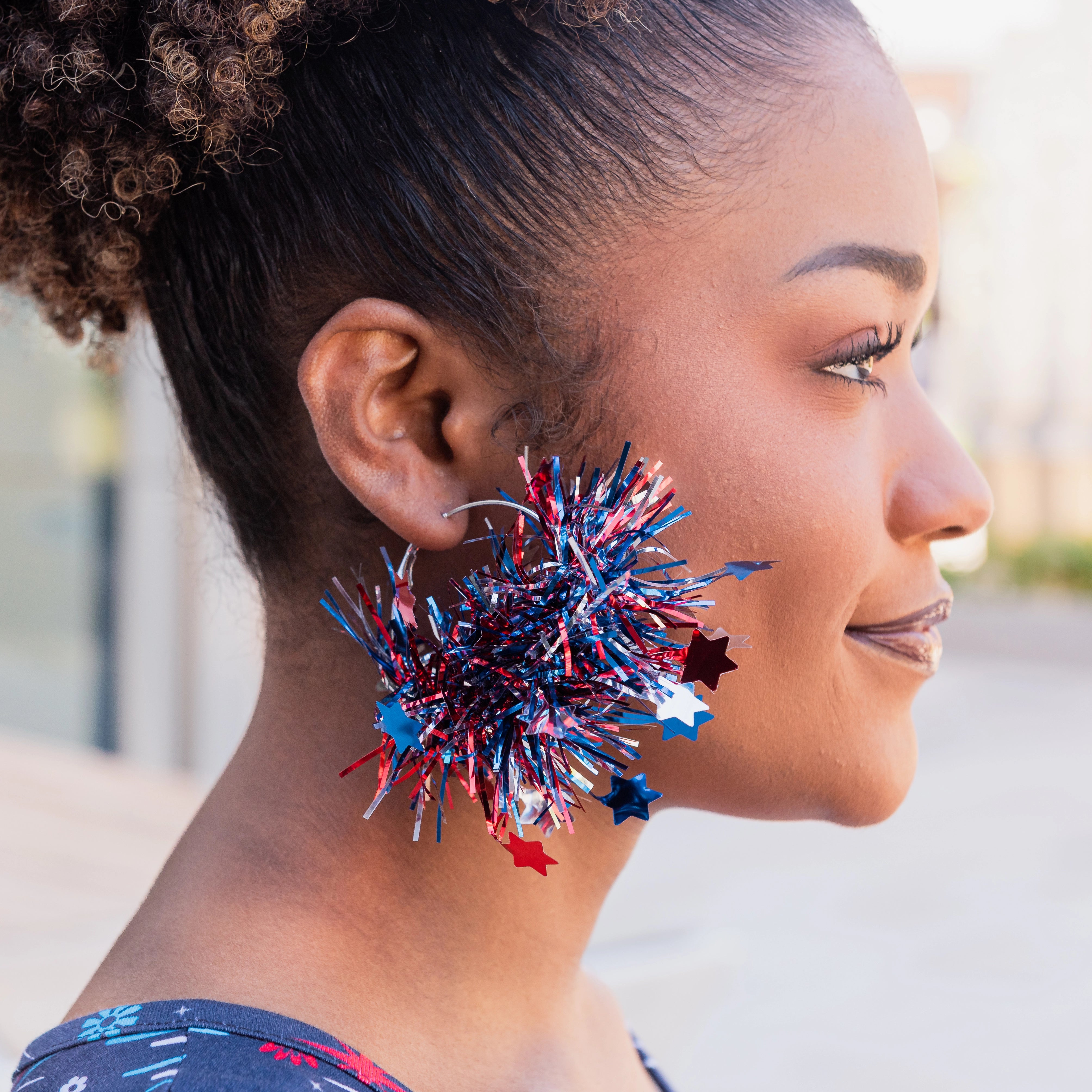 Fireworks Hoop Earrings